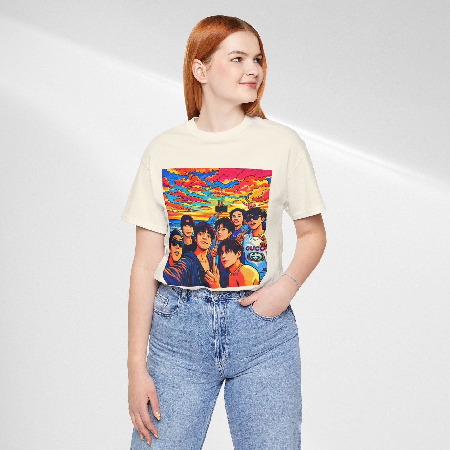 BTS Vibrant Sunset Group Portrait Tee