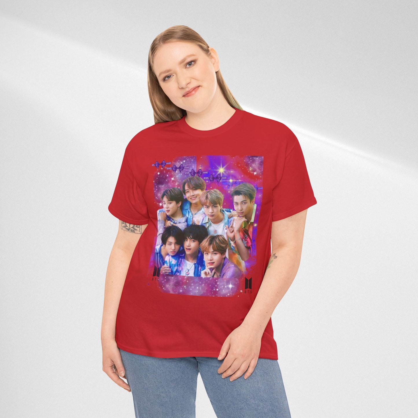BTS Collage Tee — Purple Dream Photo Graphic T-Shirt