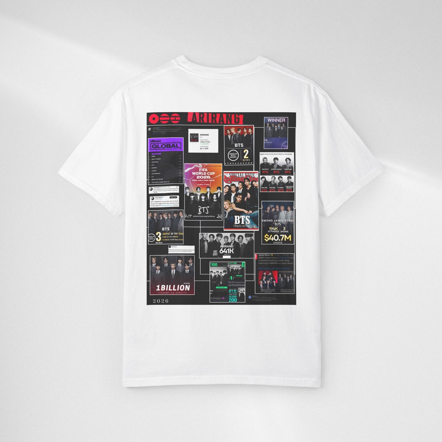 BTS  ARIRANG Collage Graphic T-Shirt — K-Pop Fan Tribute Tee