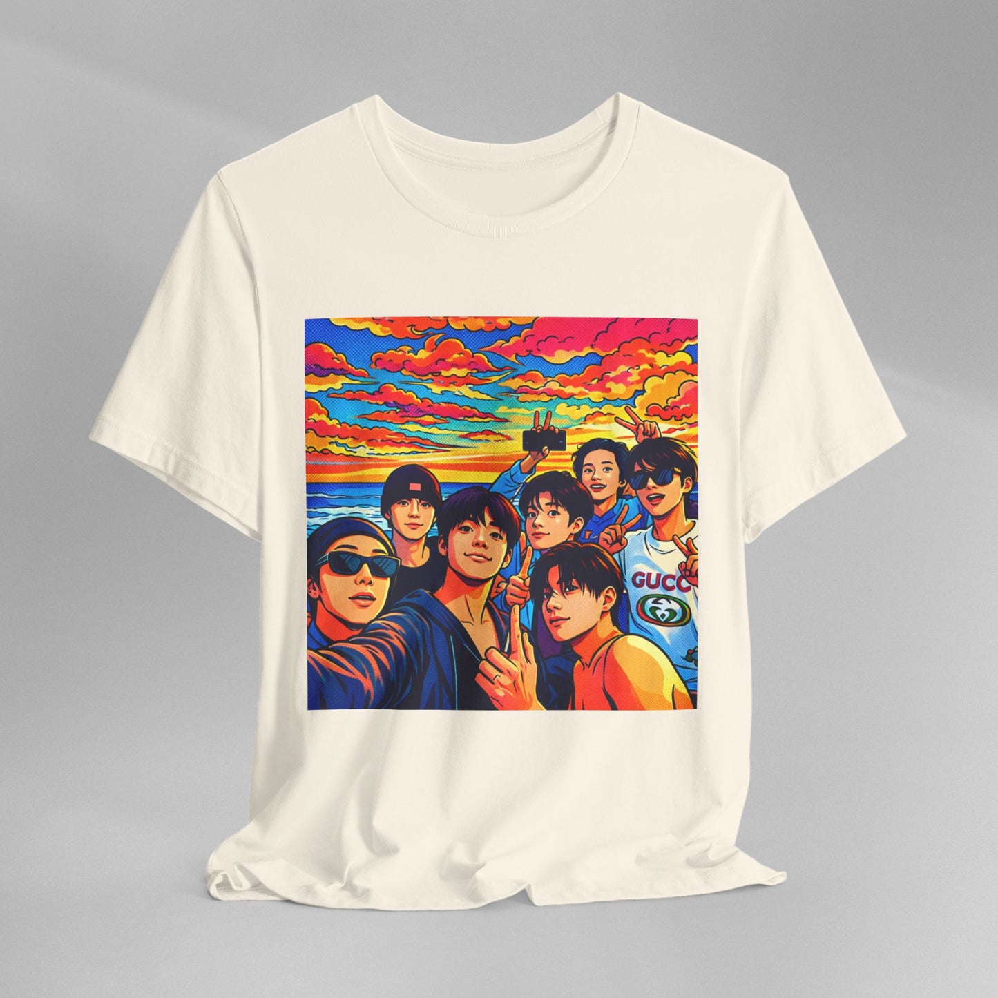 BTS Vibrant Sunset Group Portrait Tee