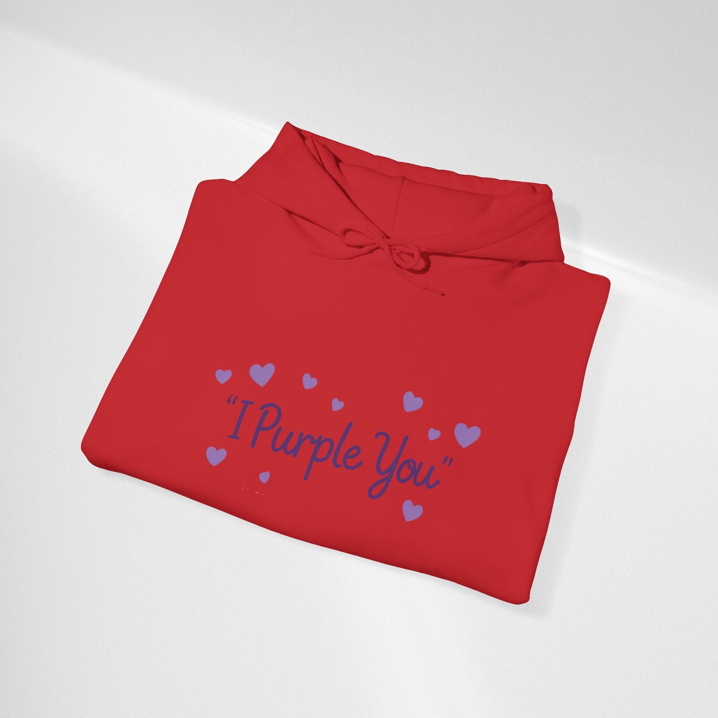 I Purple You Hoodie — Cute Purple Heart Love Pullover