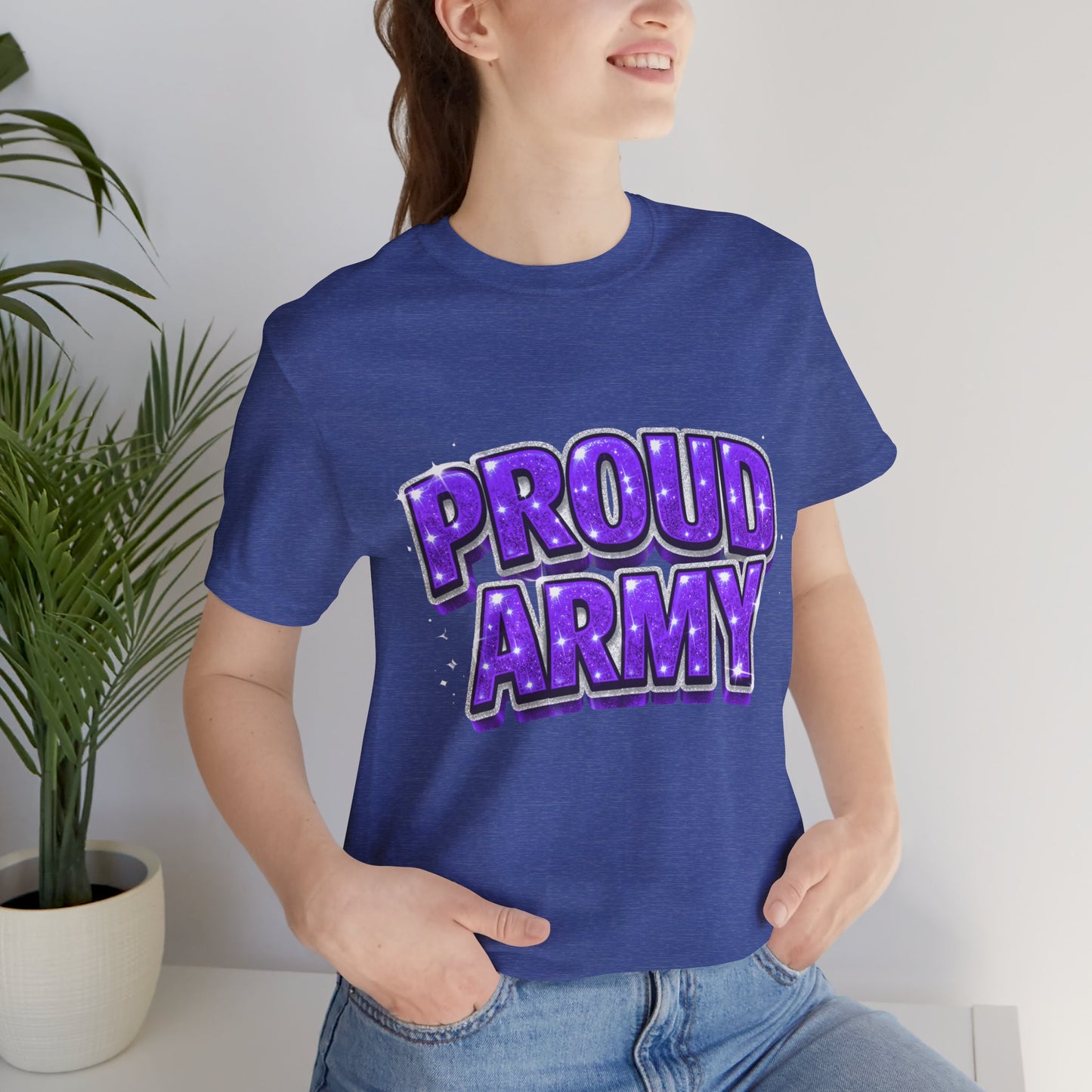 Proud Army T-Shirt — Bold Purple BTS Support Tee