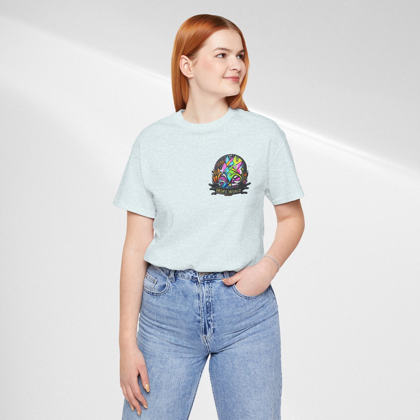 Hope World Graphic Tee — Colorful Graffiti BTS-Inspired Shirt