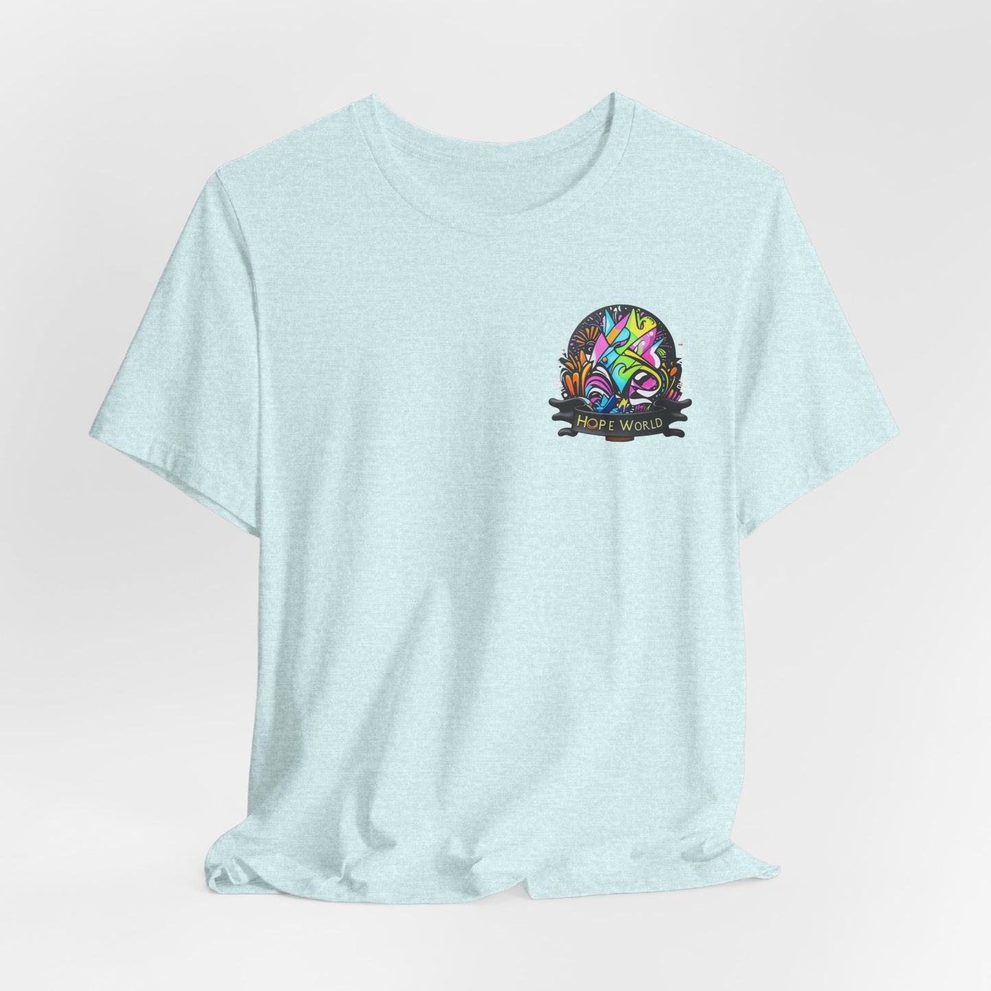 Hope World Graphic Tee — Colorful Graffiti BTS-Inspired Shirt