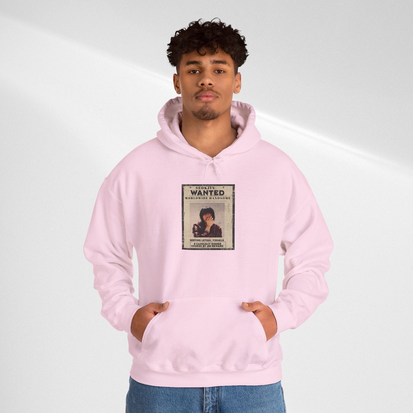 Jin Hoodie — "WANTED" Vintage Photo Poster Graphic Hoodie