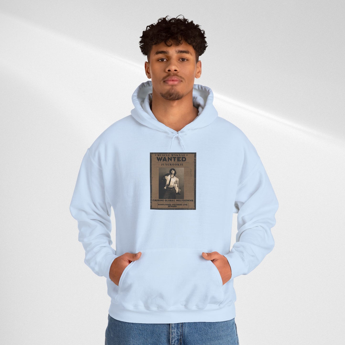 Hoodie — Vintage JK 'WANTED' Poster Graphic Pullover