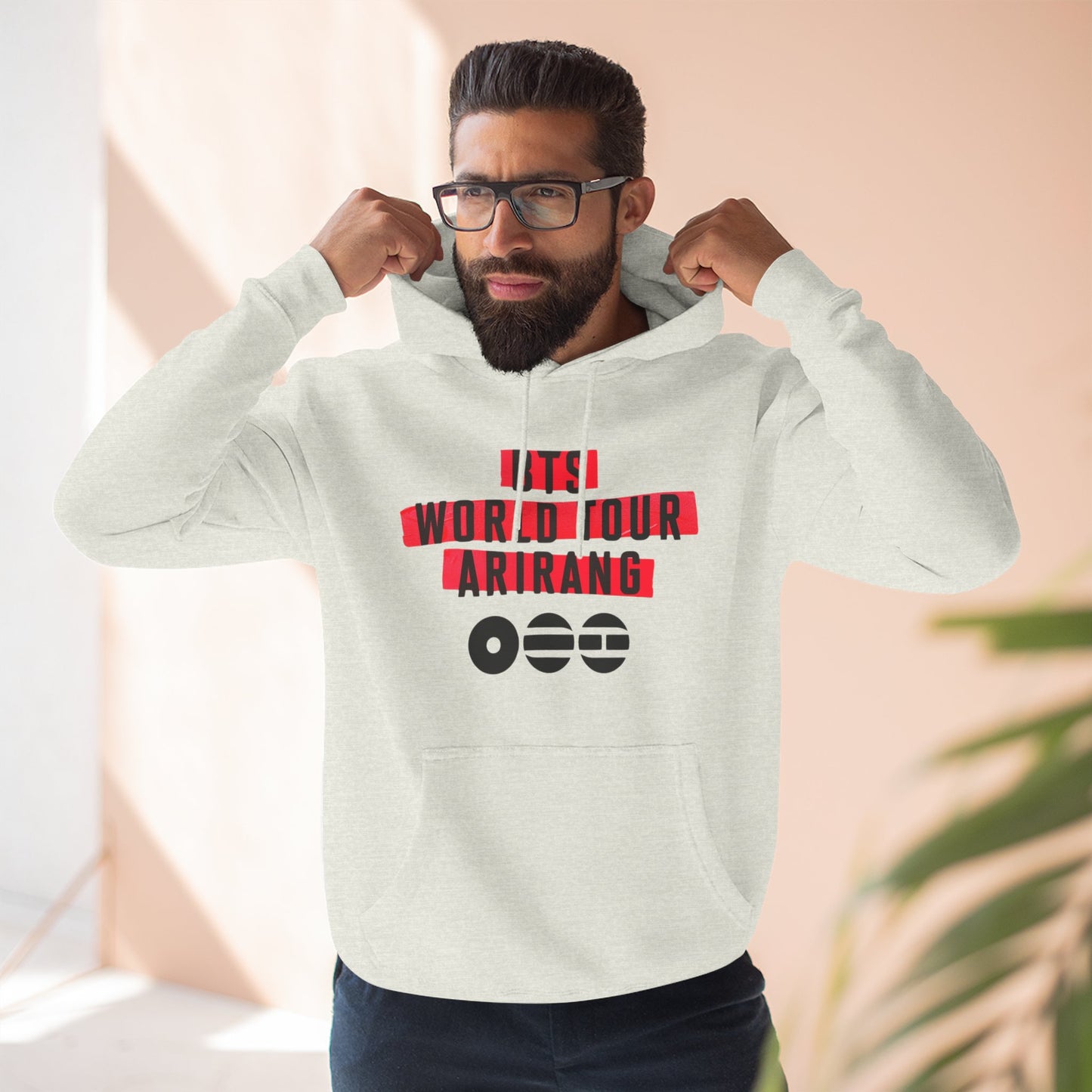 BTS World Tour Hoodie — 'Arirang' Fleece Pullover with Tour Dates