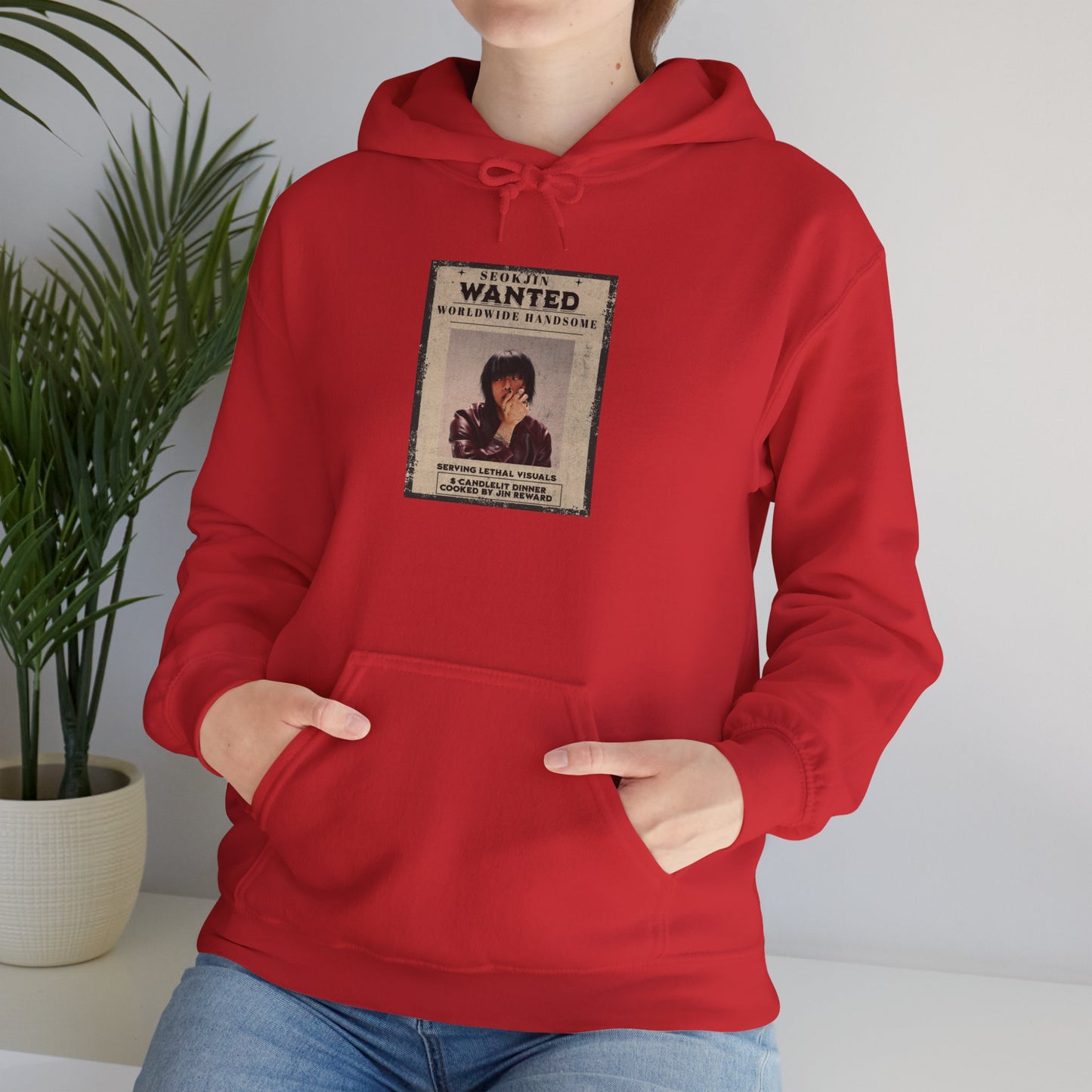 Jin Hoodie — "WANTED" Vintage Photo Poster Graphic Hoodie
