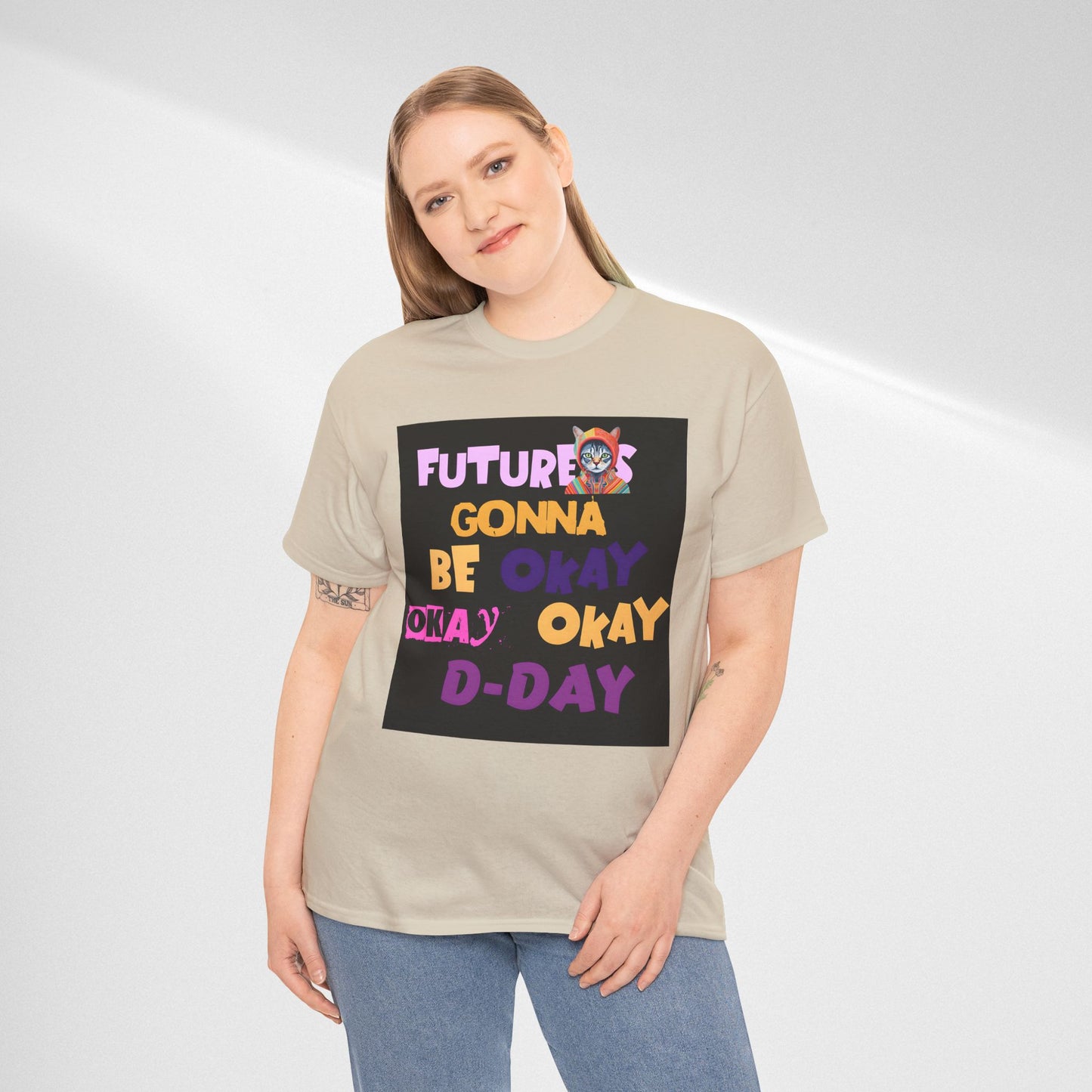 Future's Gonna Be Okay D-Day T-Shirt — Positive Retro Graphic Tee