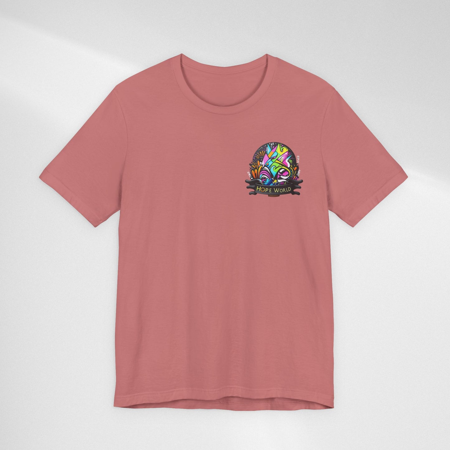 Hope World Graphic Tee — Colorful Graffiti BTS-Inspired Shirt