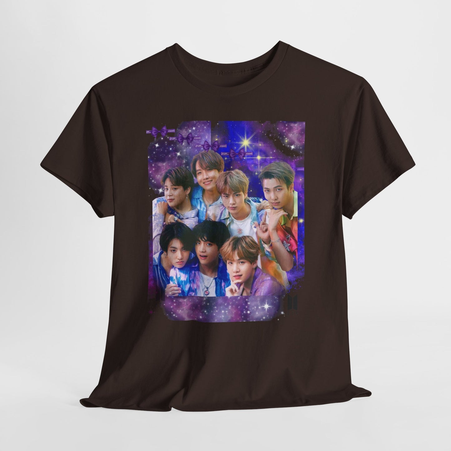 BTS Collage Tee — Purple Dream Photo Graphic T-Shirt