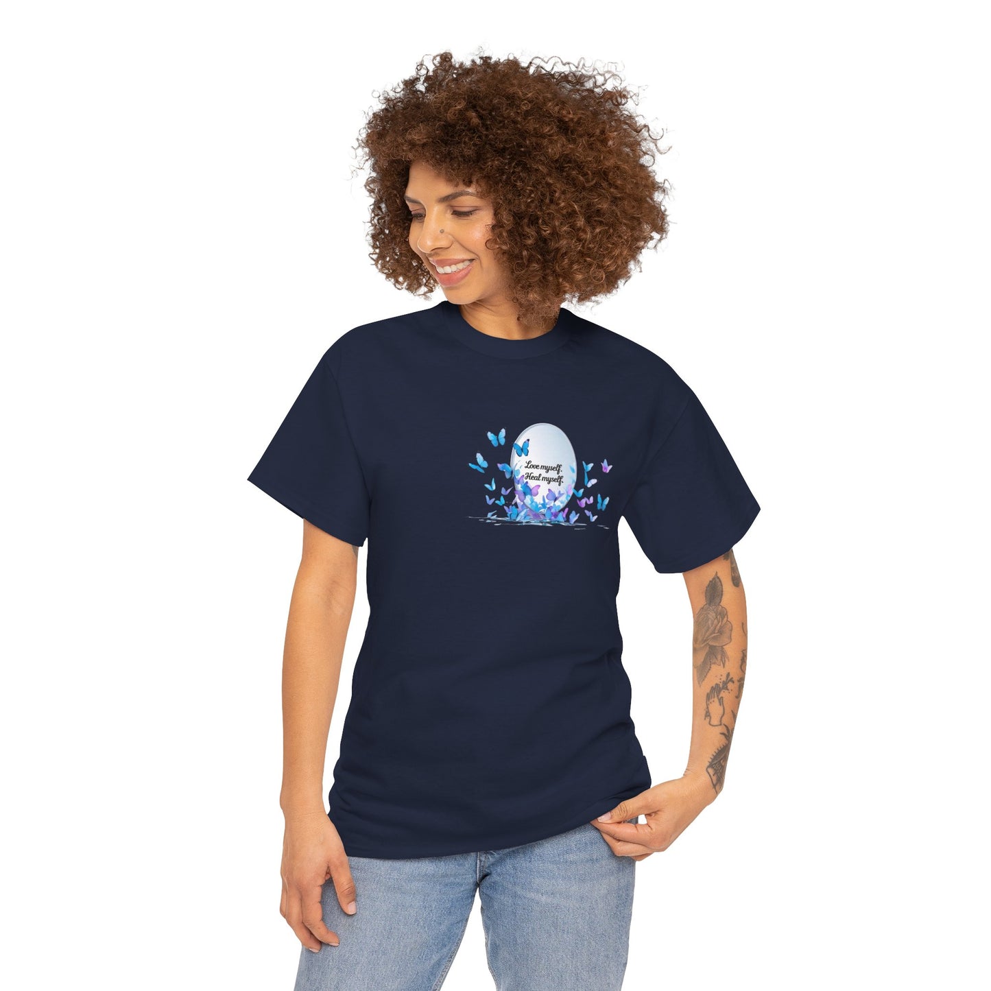 Butterfly Moon T-Shirt — "Strength Through Change" Inspirational Tee