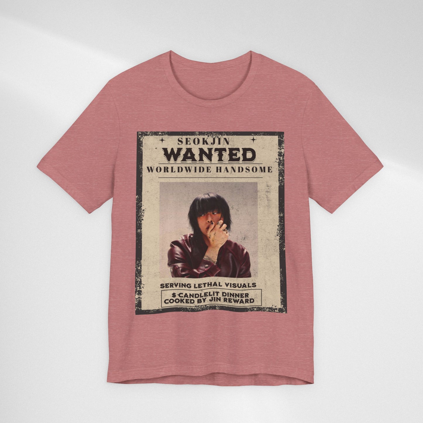 T-Shirt — 'Seokjin Wanted: Worldwide Handsome' Vintage Poster Tee