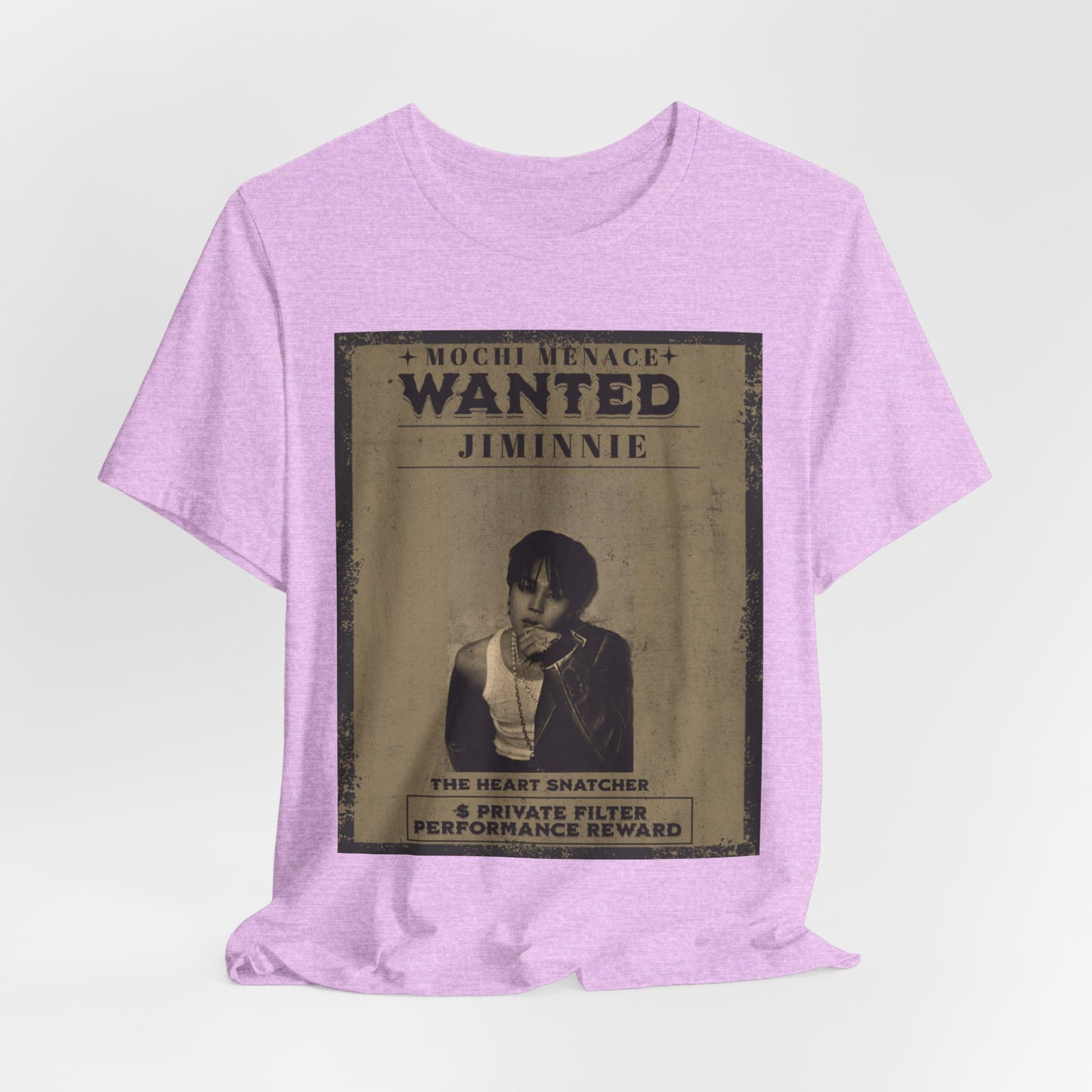 JIMIN Wanted Poster Graphic Tee — 'Mischief Menace' Vintage Style