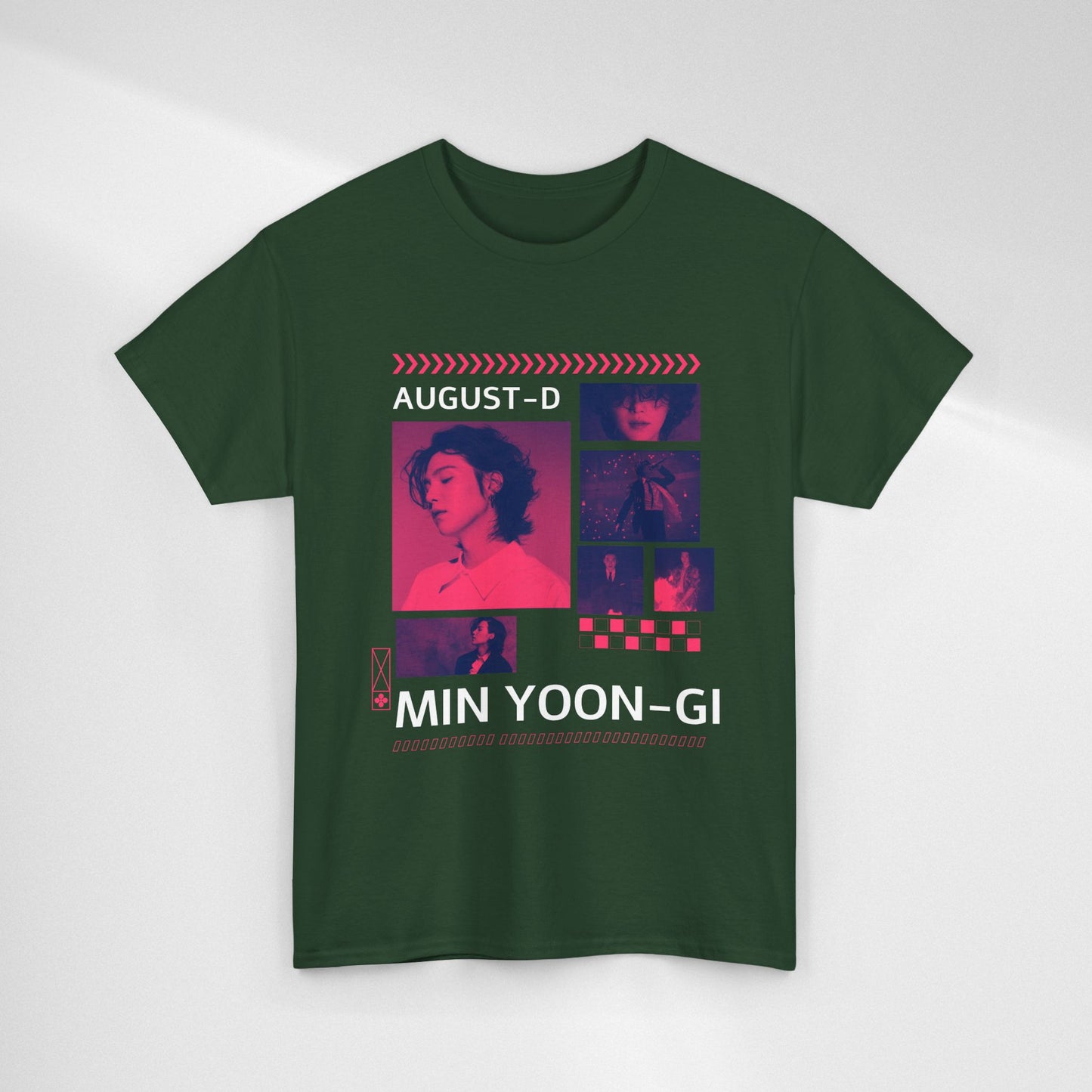Min Yoon-Gi Photo Grid Tee — K‑Pop BTS August‑D Fan Shirt