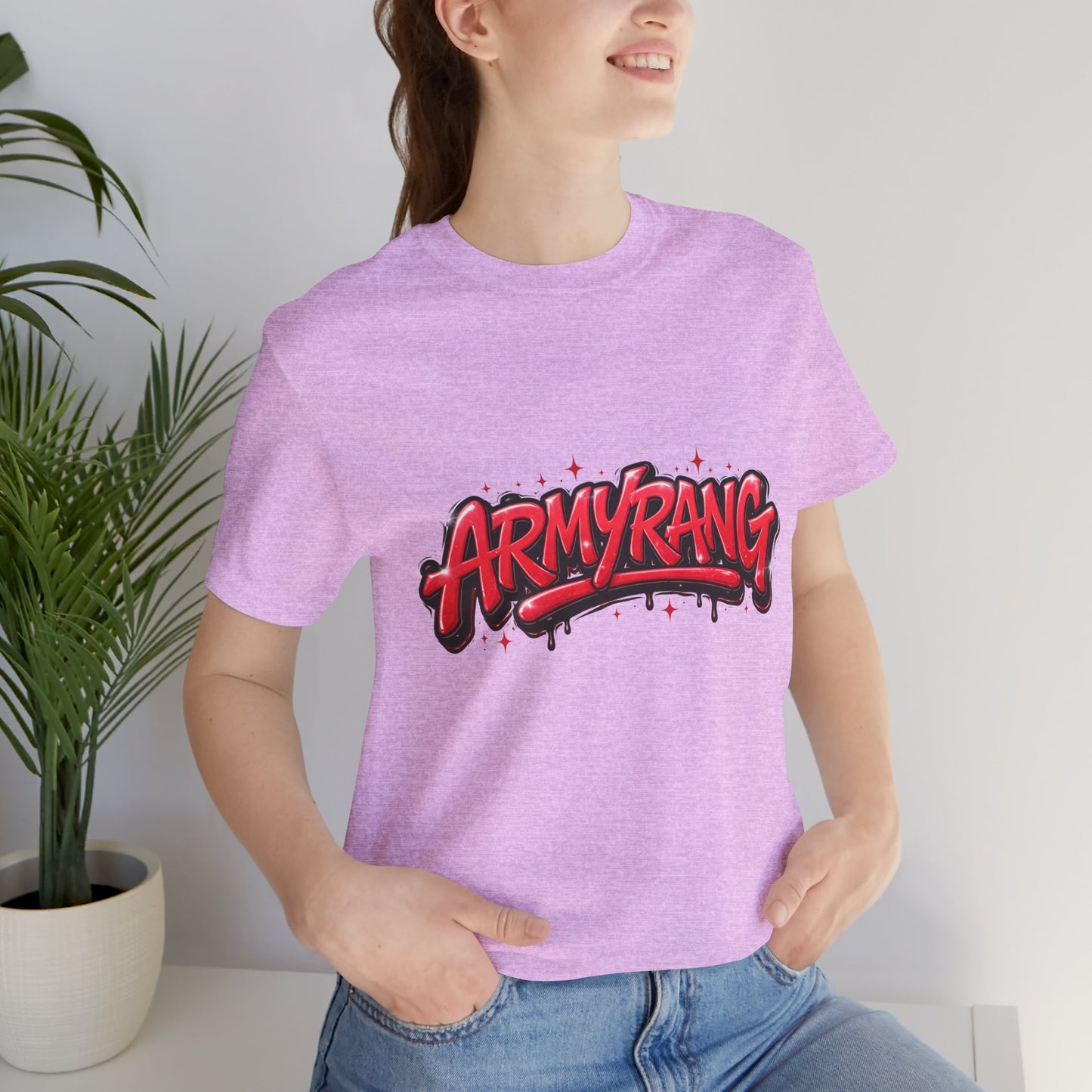 BTS T-Shirt — 'ARMYRANG' Red Graffiti Logo Tee