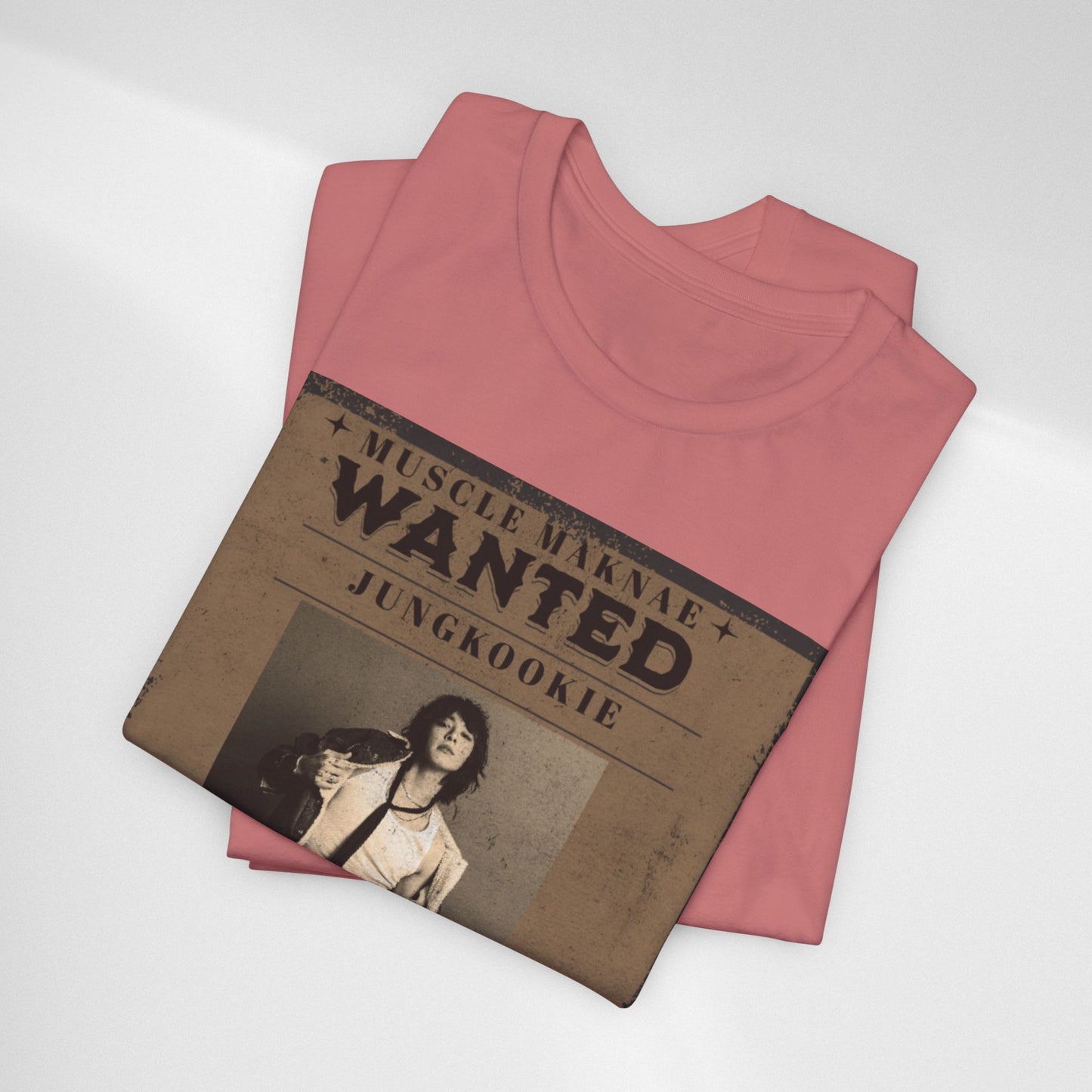 Wanted Poster Tee — 'Jungkook: Causing Global Meltdowns' Vintage K-Pop T-Shirt