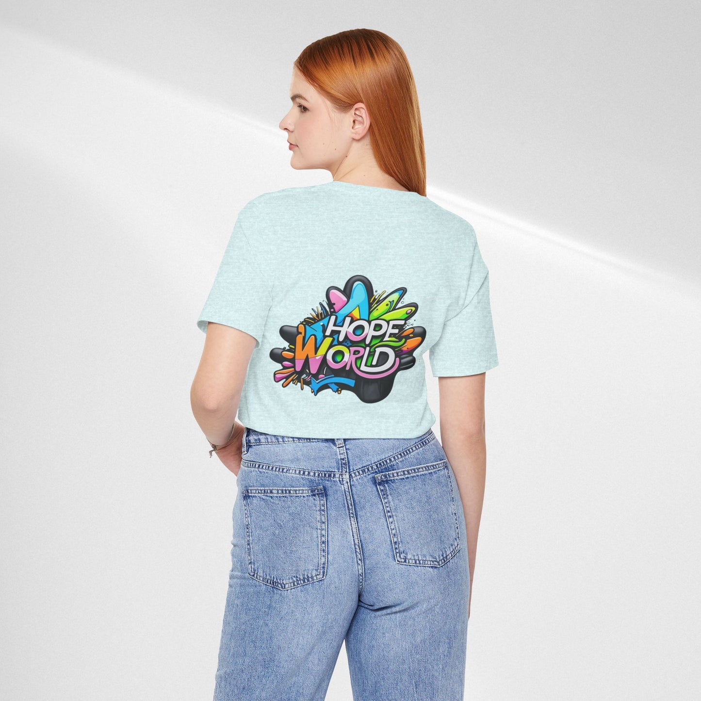 Hope World Graphic Tee — Colorful Graffiti BTS-Inspired Shirt