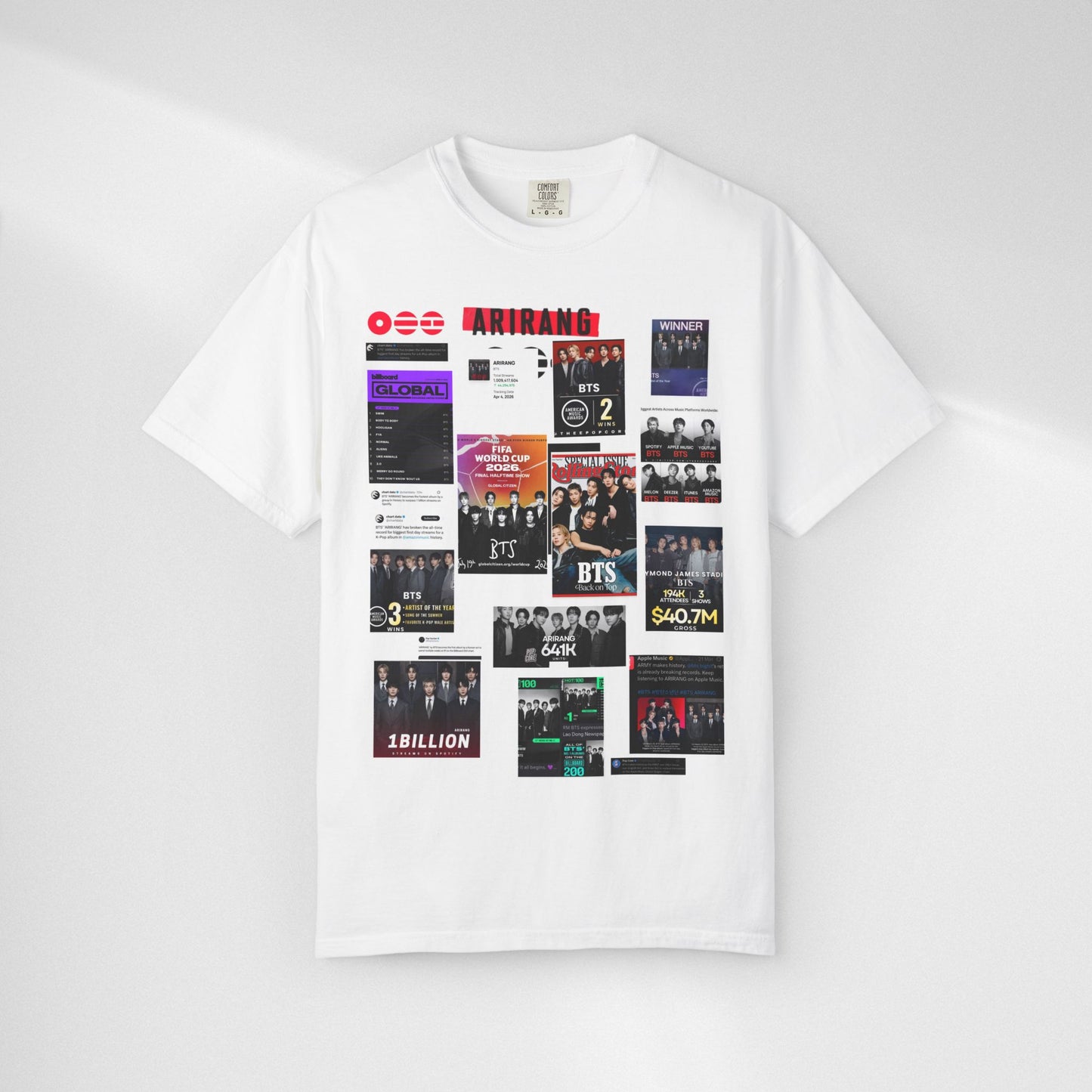 BTS  ARIRANG Collage Graphic T-Shirt — K-Pop Fan Tribute Tee