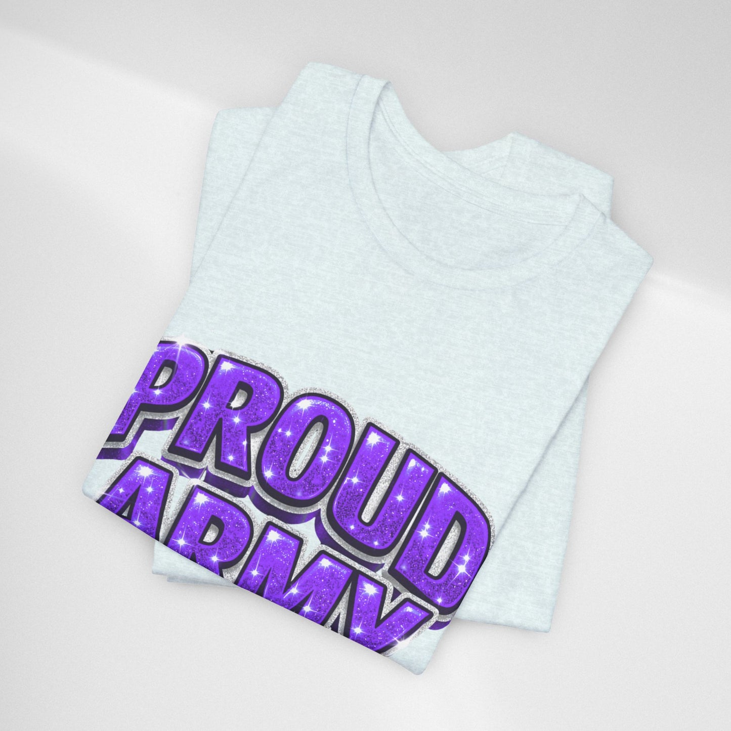 Proud Army T-Shirt — Bold Purple BTS Support Tee
