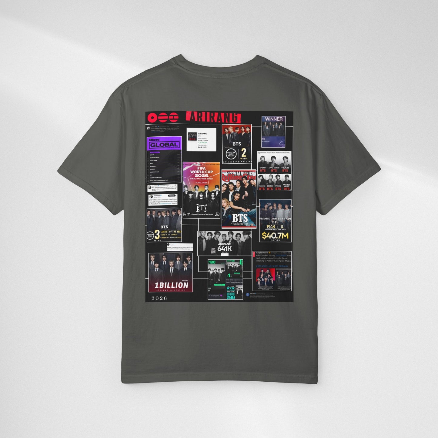 BTS  ARIRANG Collage Graphic T-Shirt — K-Pop Fan Tribute Tee