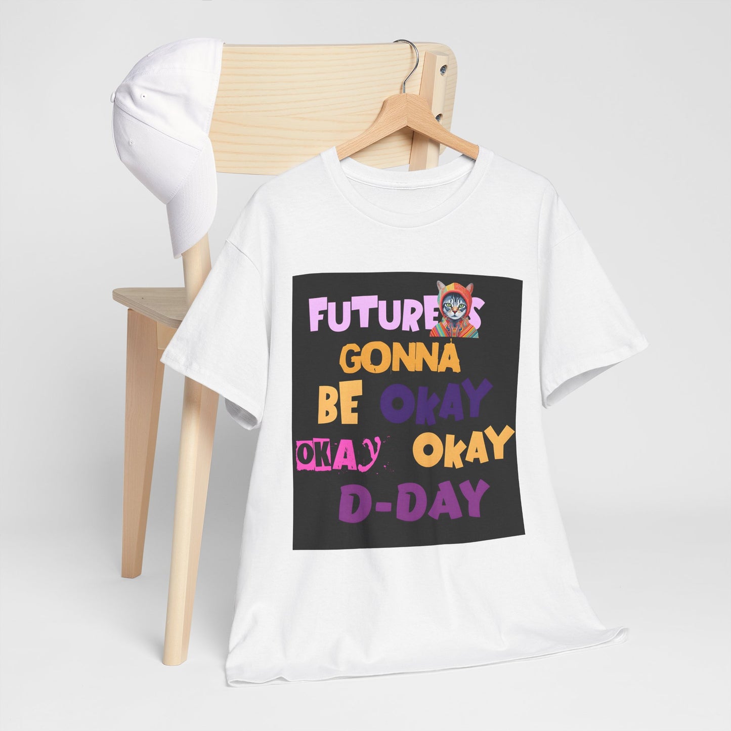 Future's Gonna Be Okay D-Day T-Shirt — Positive Retro Graphic Tee
