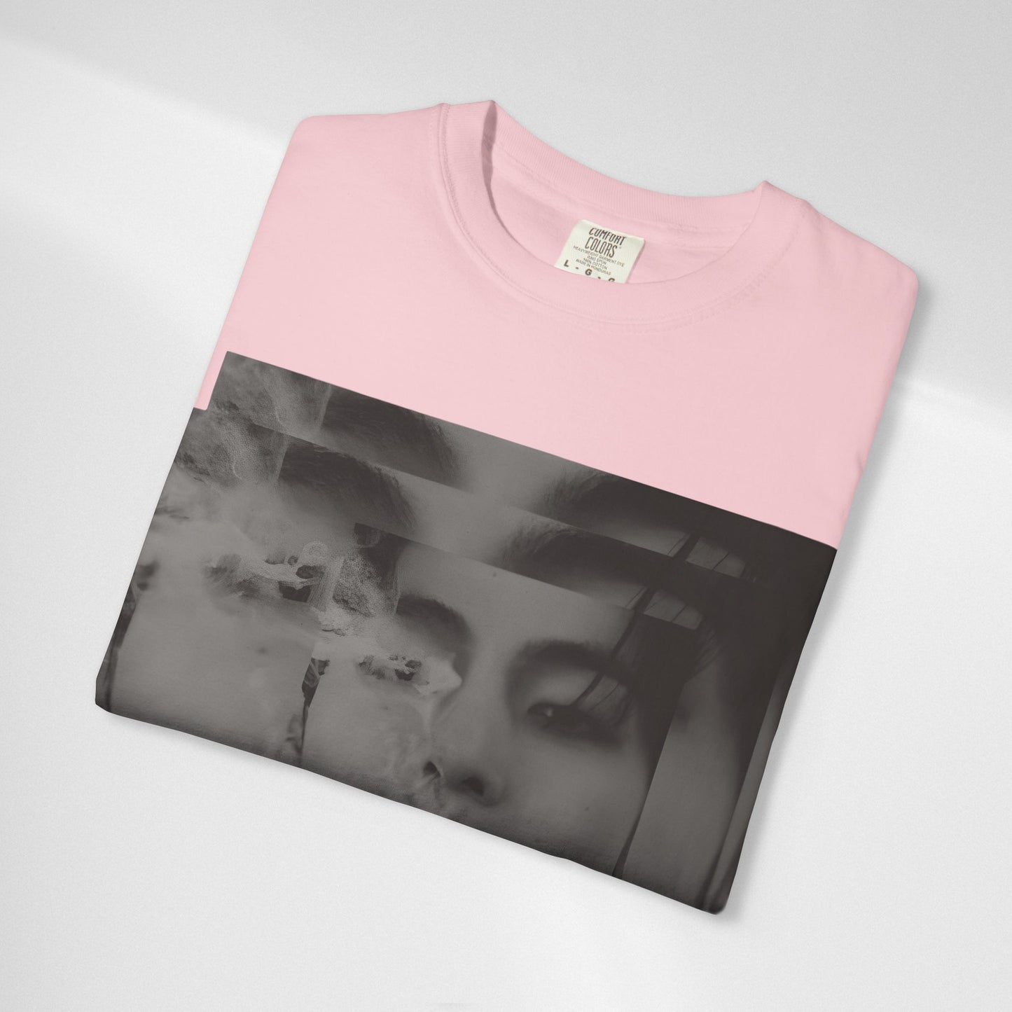 V Graphic Tee — Noir Glitch Portrait T-Shirt