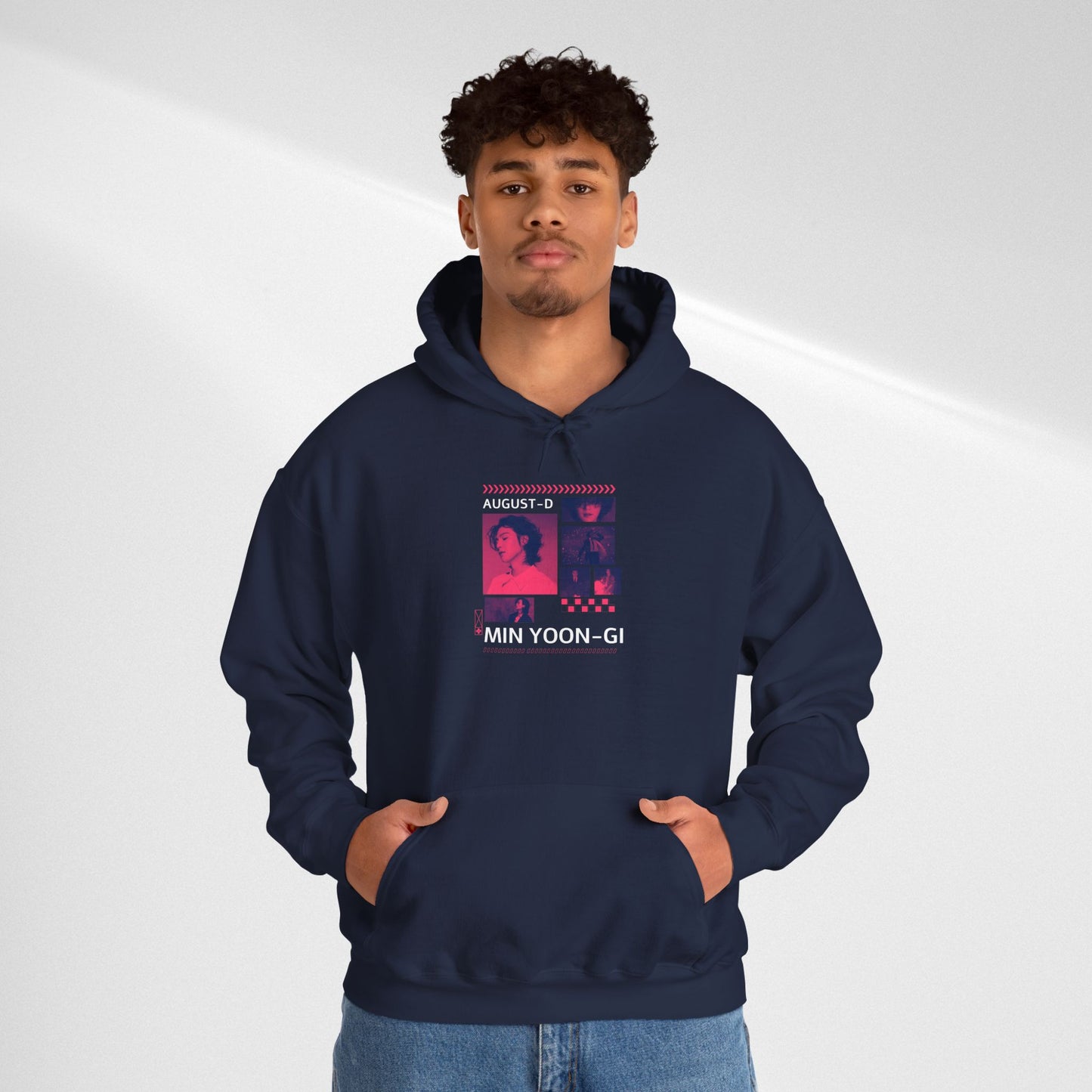 Min Yoon-gi Photo Grid Hoodie — K-Pop Retro Tour Aesthetic