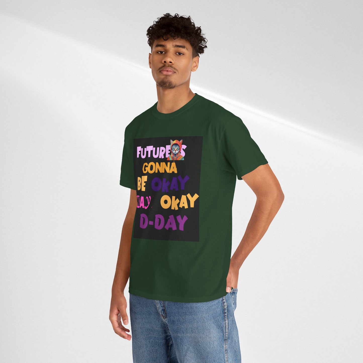 Future's Gonna Be Okay D-Day T-Shirt — Positive Retro Graphic Tee