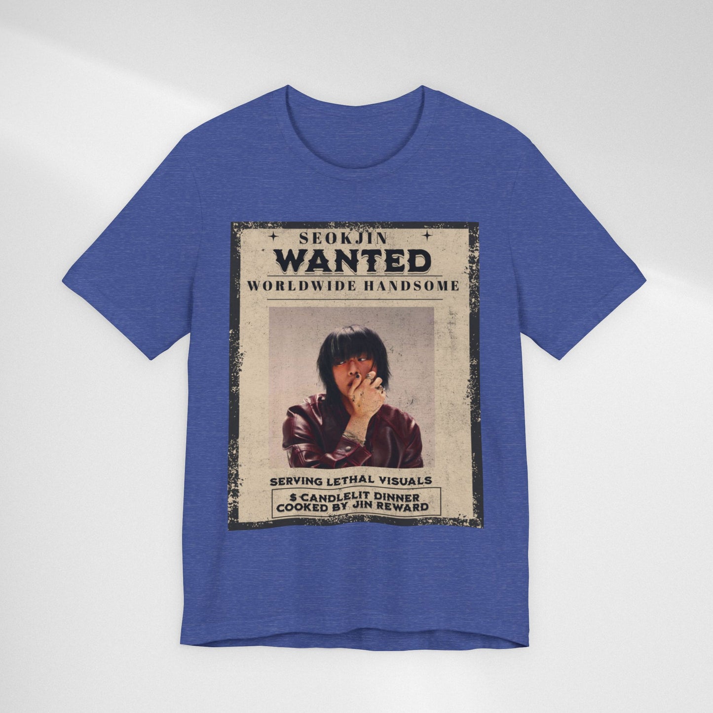 T-Shirt — 'Seokjin Wanted: Worldwide Handsome' Vintage Poster Tee