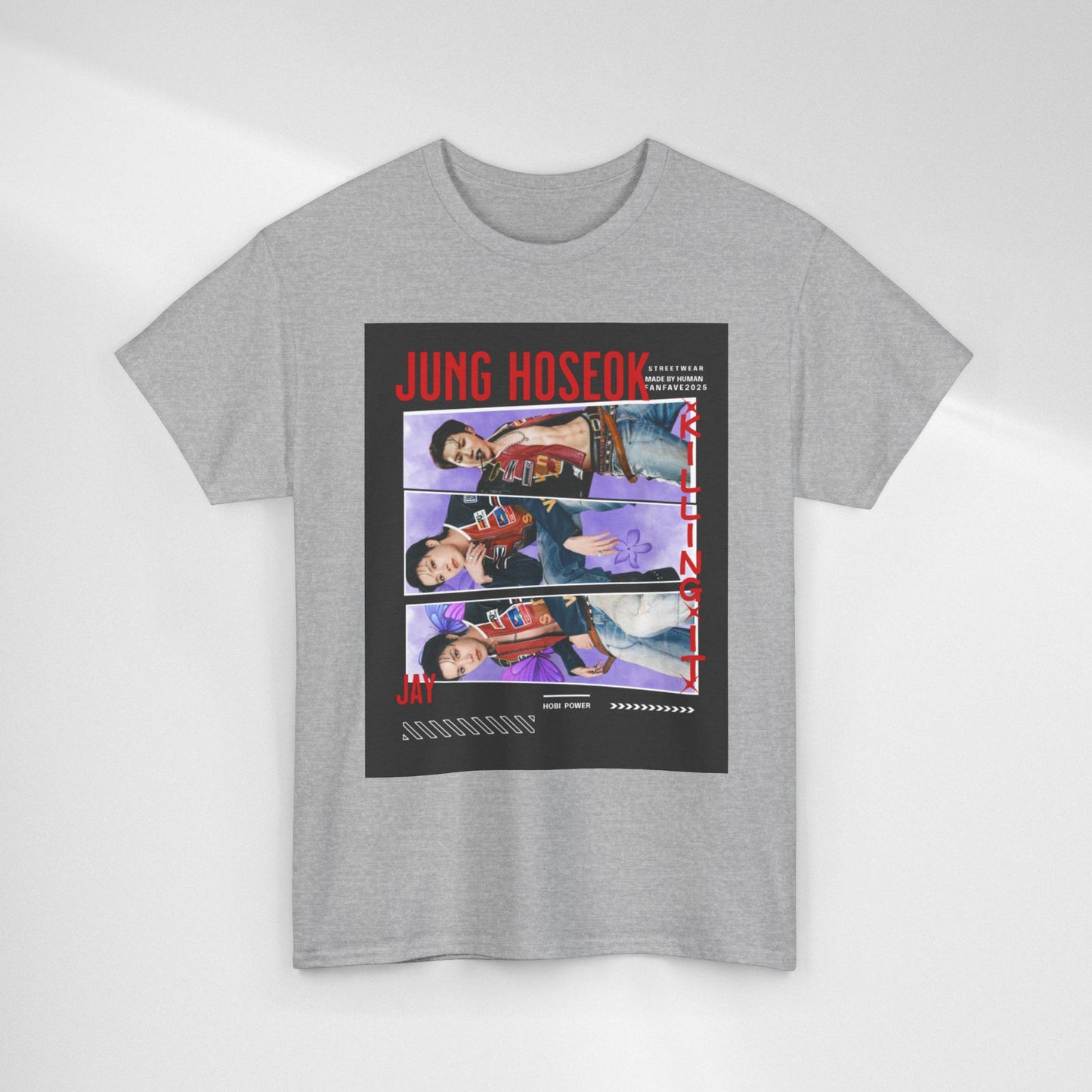 Jung Hoseok Photo Collage Tee — Retro K-Pop Fan Shirt