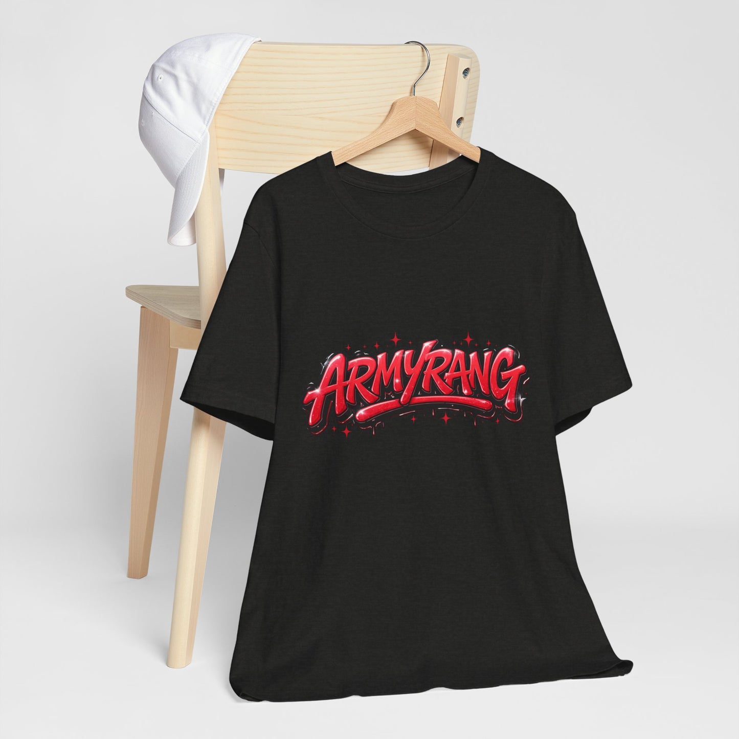 BTS T-Shirt — 'ARMYRANG' Red Graffiti Logo Tee