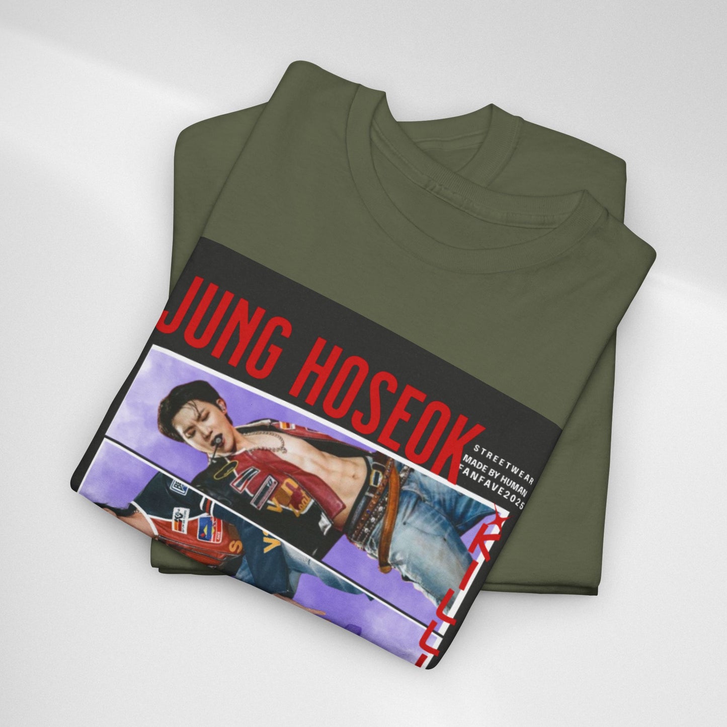 Jung Hoseok Photo Collage Tee — Retro K-Pop Fan Shirt