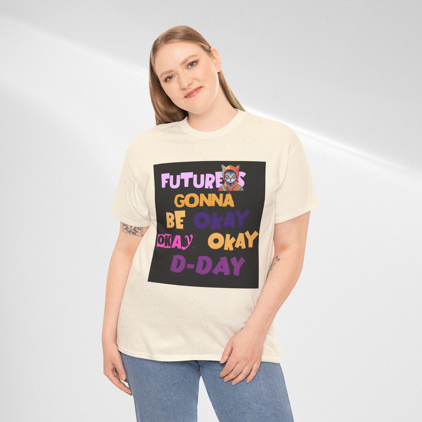 Future's Gonna Be Okay D-Day T-Shirt — Positive Retro Graphic Tee