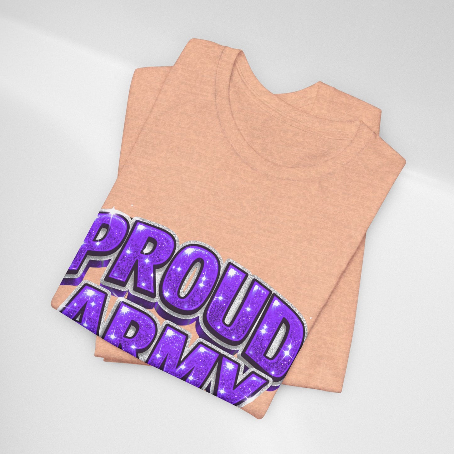 Proud Army T-Shirt — Bold Purple BTS Support Tee