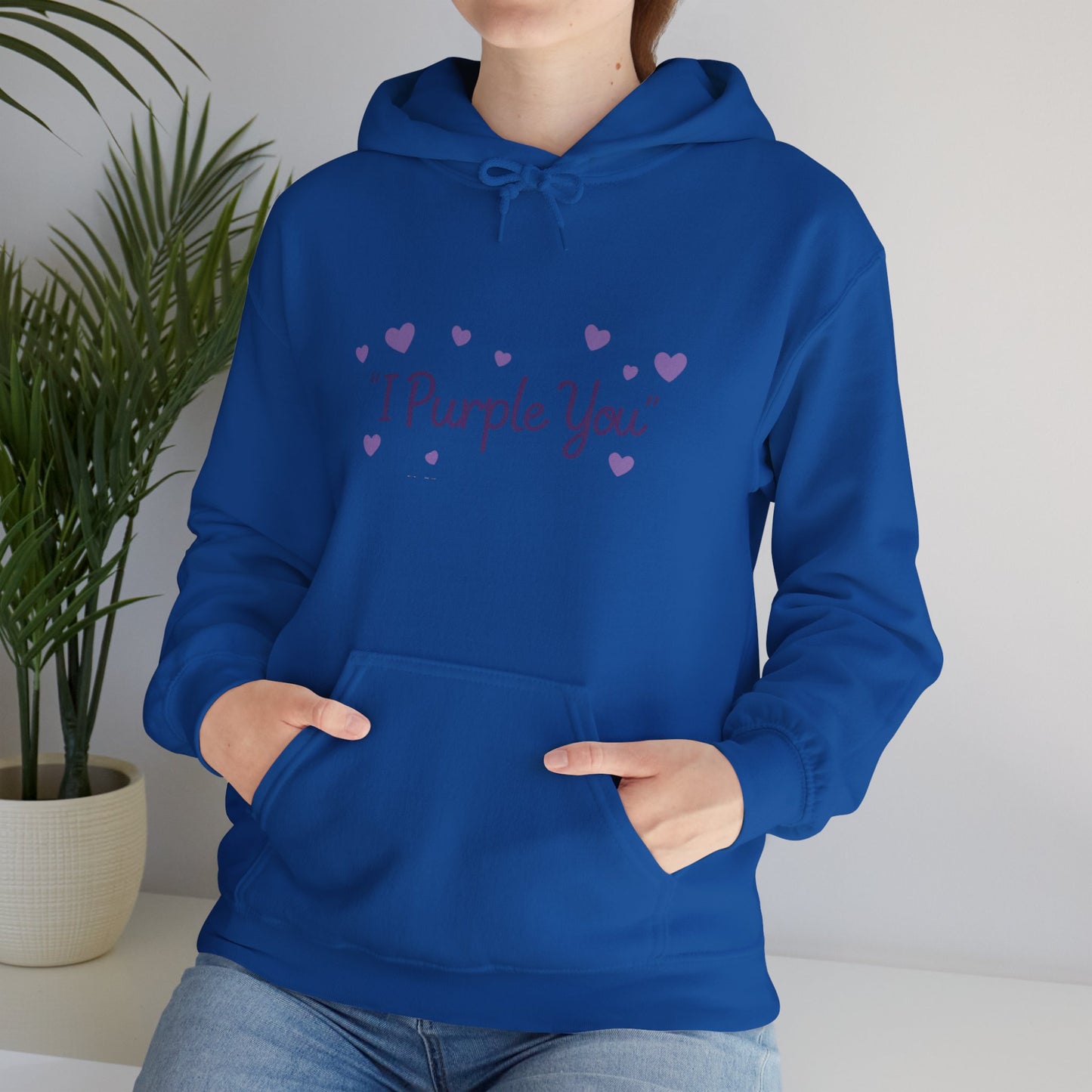 I Purple You Hoodie — Cute Purple Heart Love Pullover