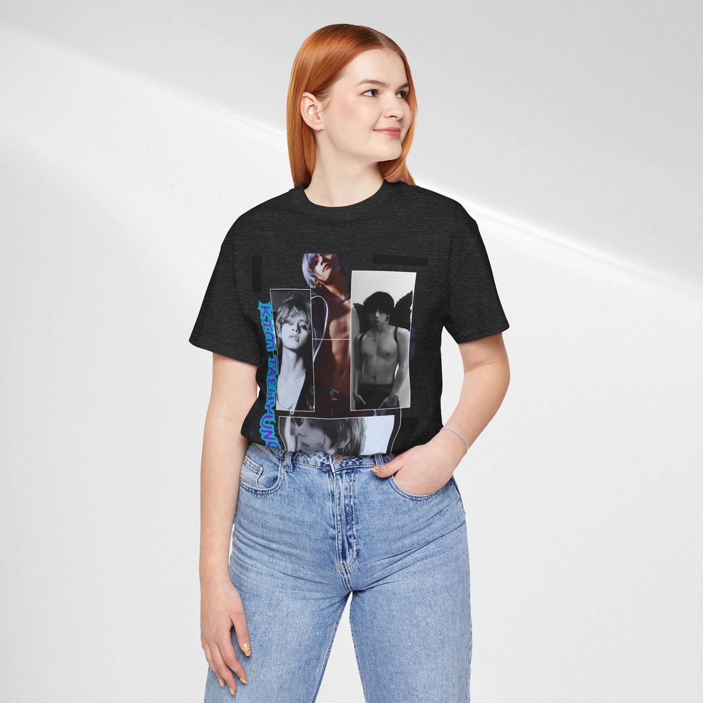 TAE Photo Collage Graphic Tee — Retro Black & White Portraits