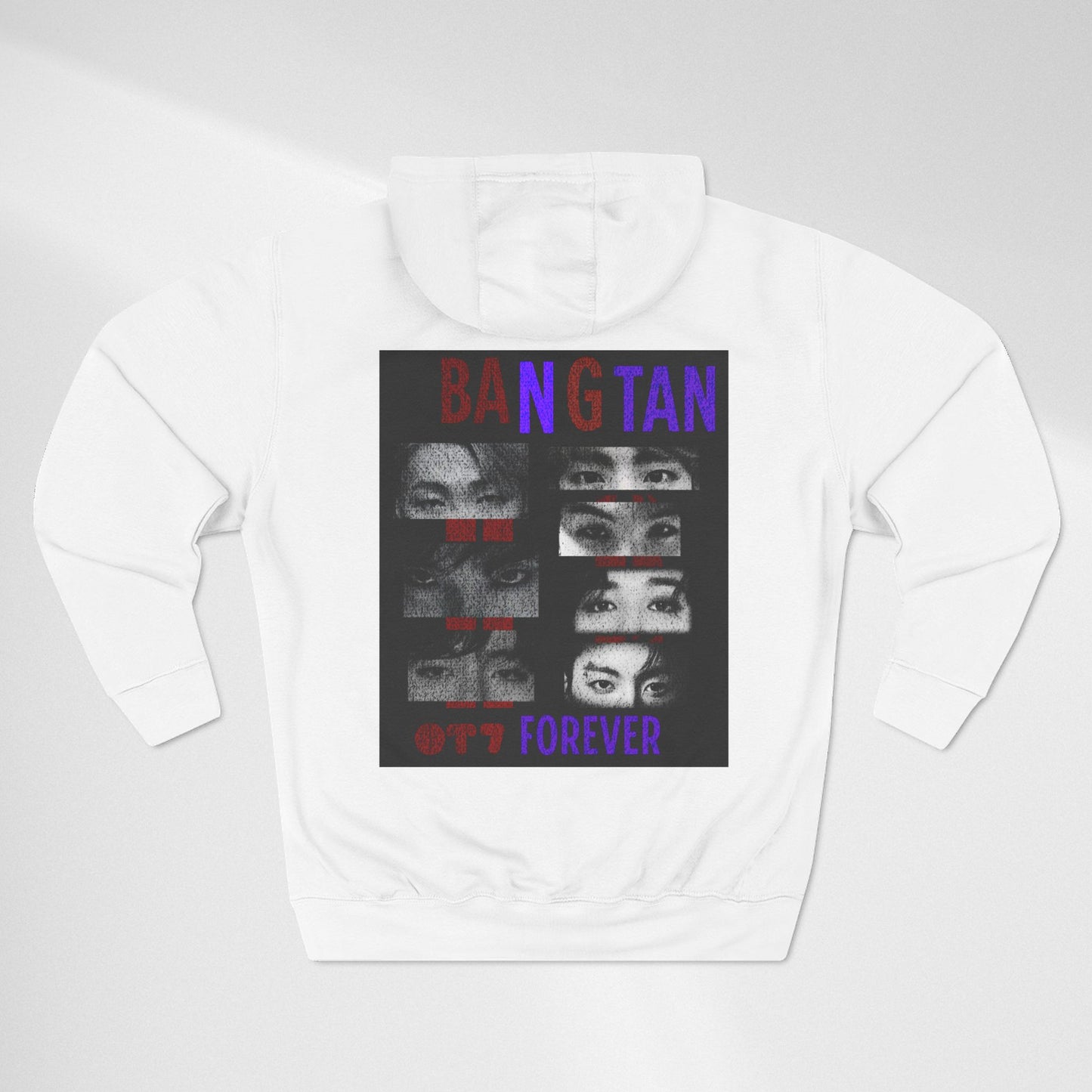 BTS Bangtan Photo-Panel Hoodie — 'Bangtan' 9-Eyes Graphic Fleece Hoodie