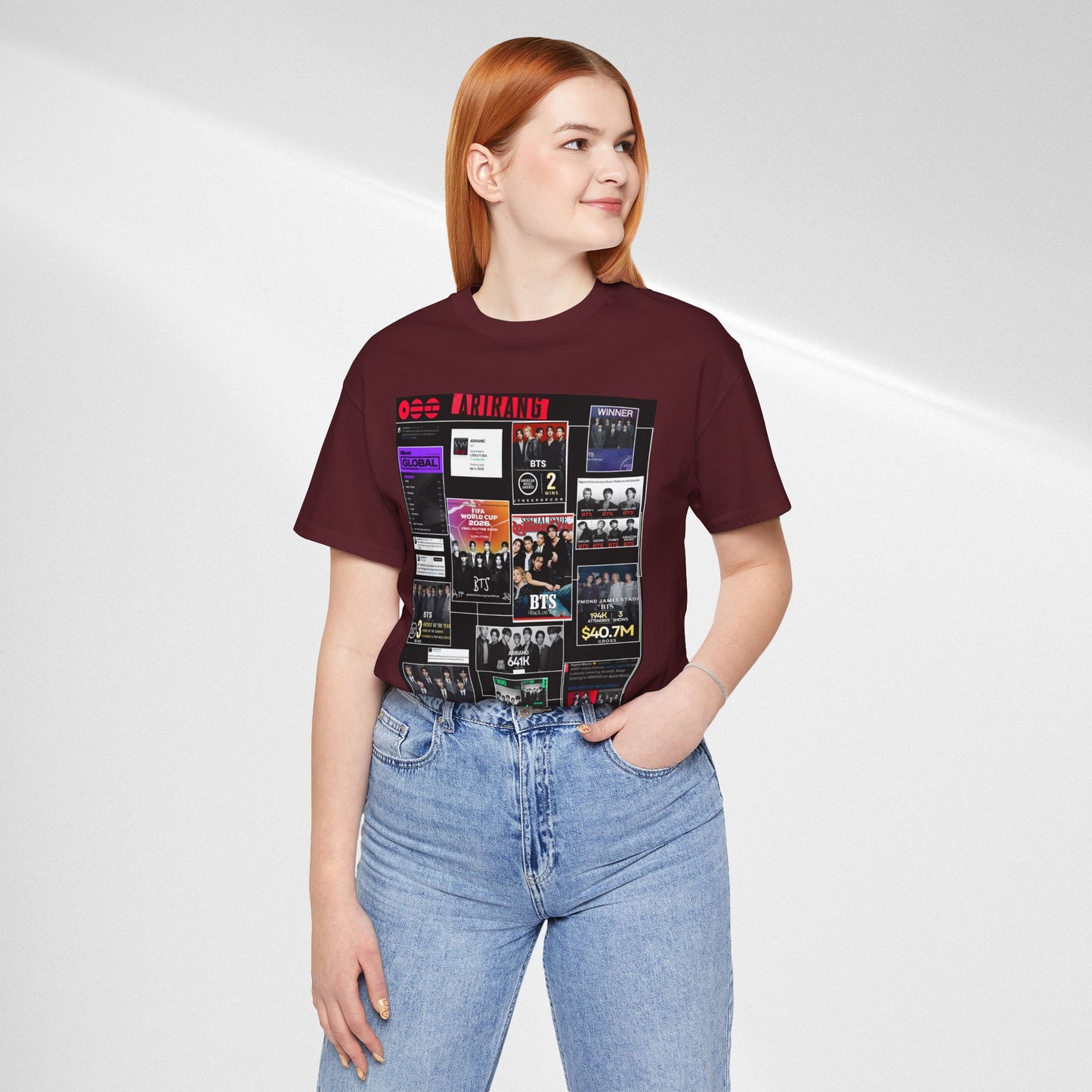 BTS  ARIRANG Collage Graphic Tee — K‑Pop Fan Tribute Shirt