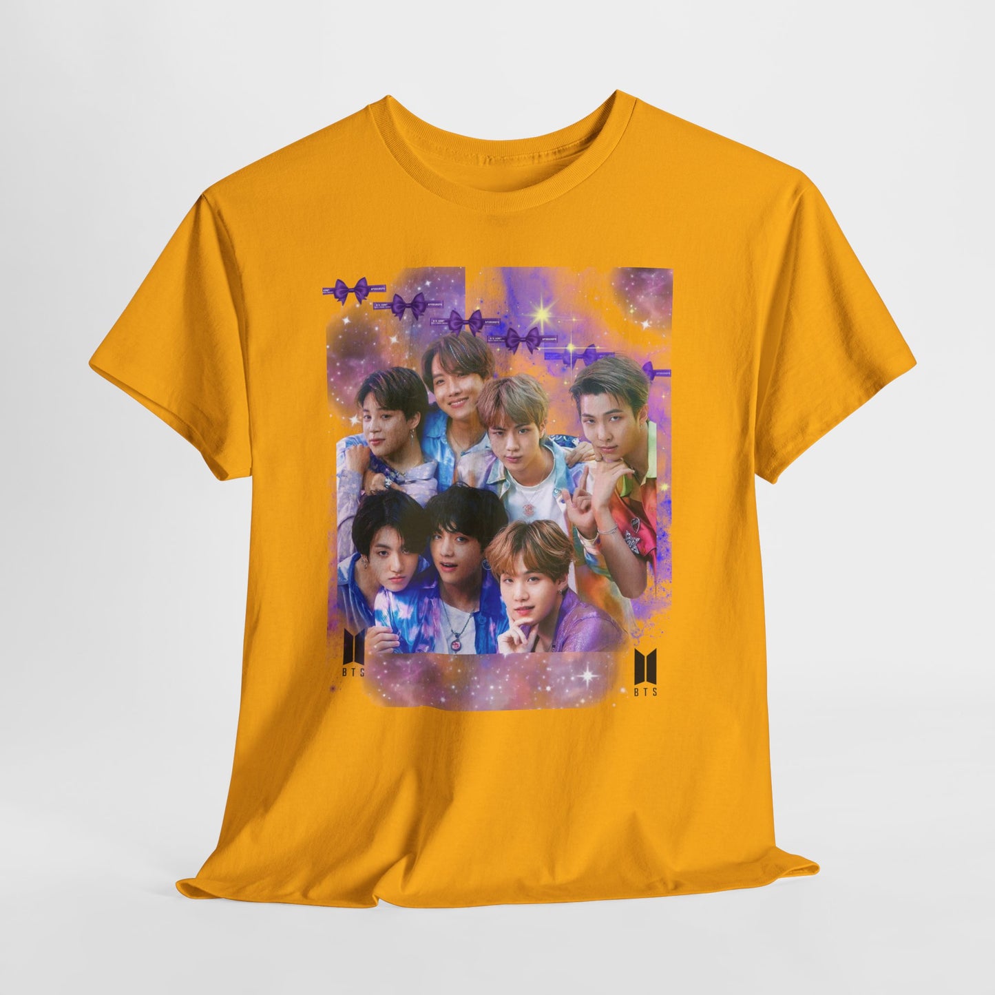 BTS Collage Tee — Purple Dream Photo Graphic T-Shirt