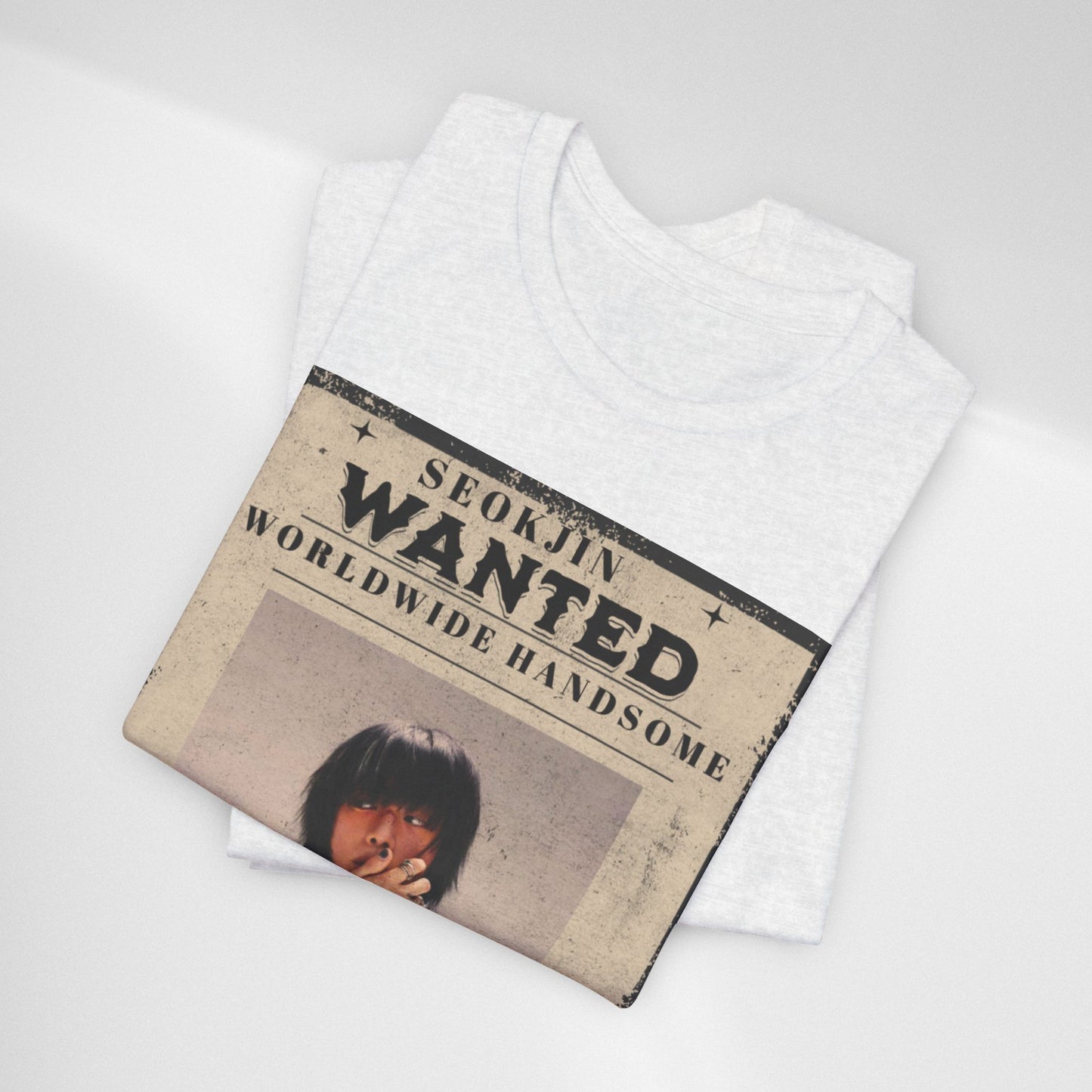 T-Shirt — 'Seokjin Wanted: Worldwide Handsome' Vintage Poster Tee