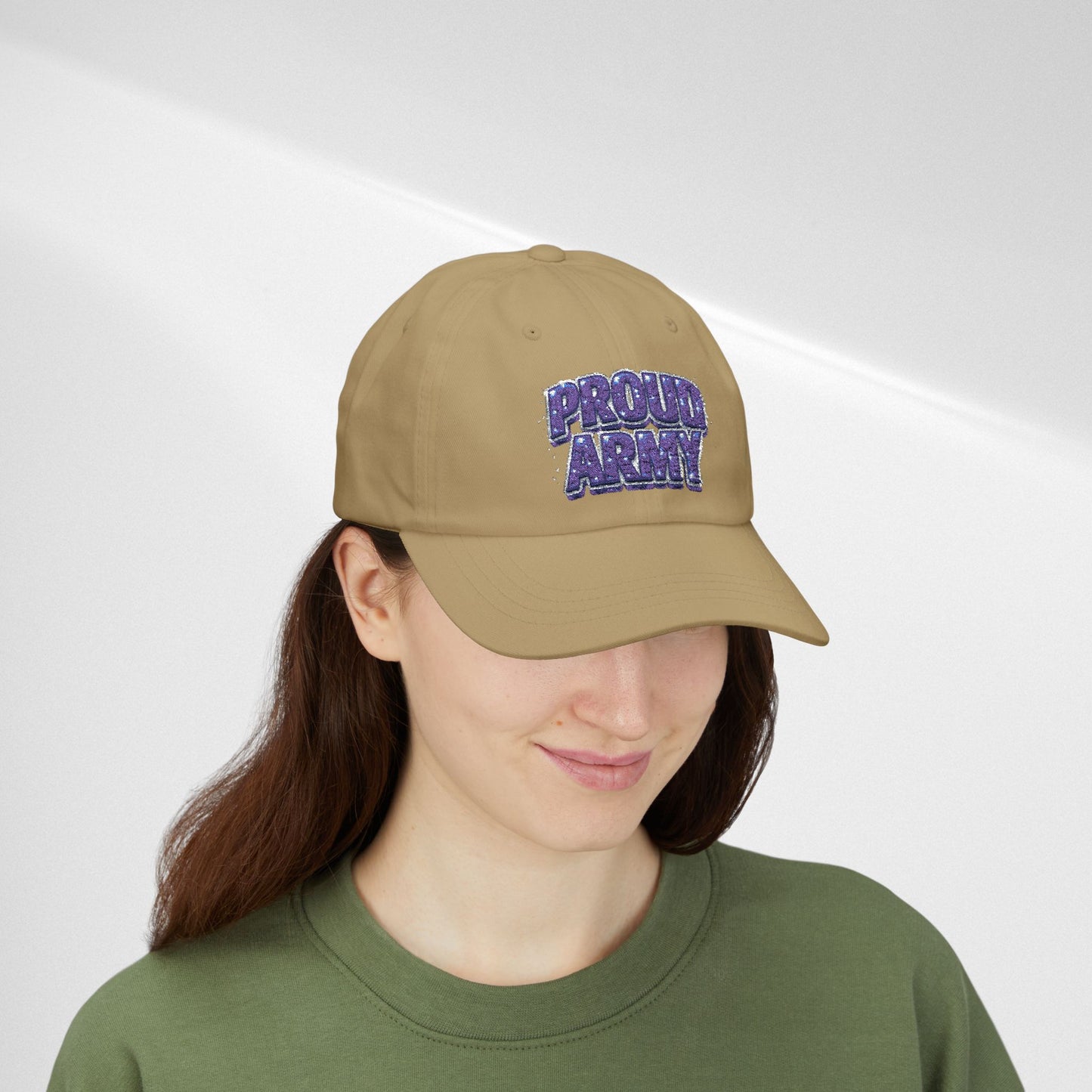 Dad Cap — "Proud Army" Embroidered Baseball Hat