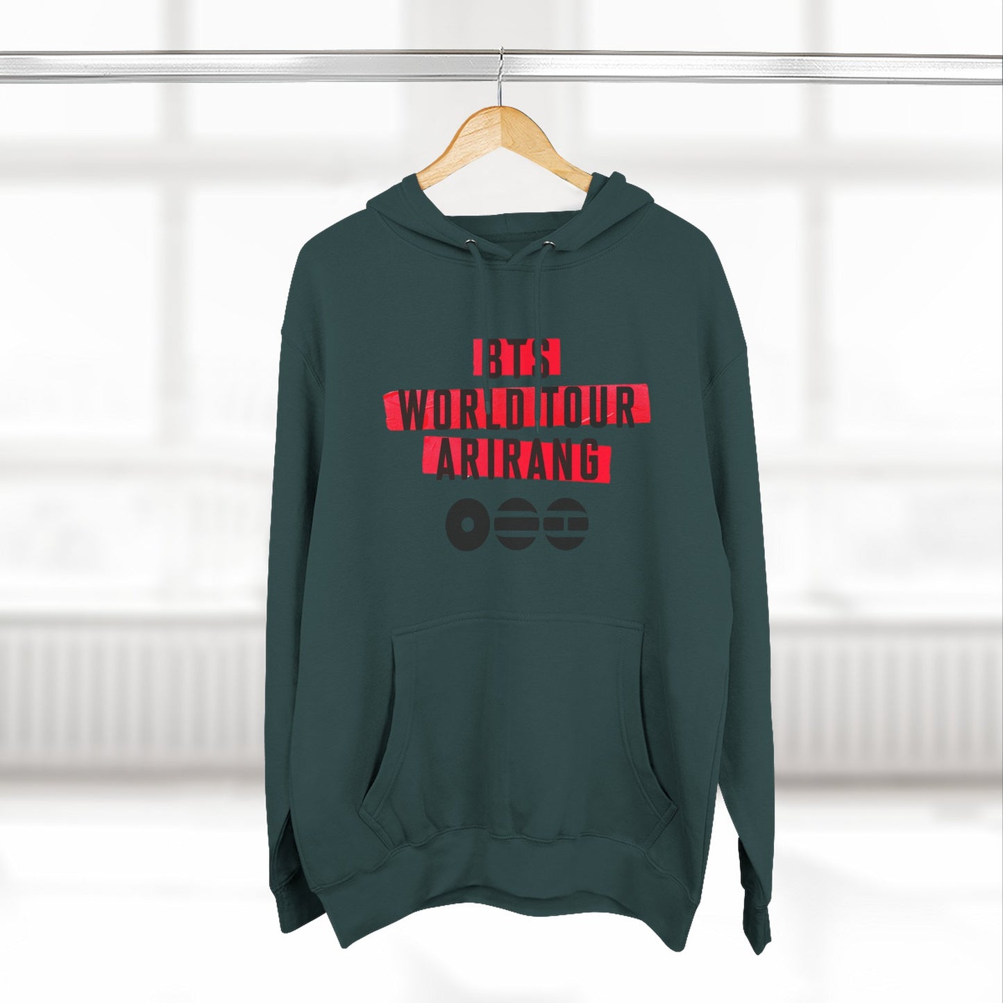 BTS World Tour Hoodie — 'Arirang' Fleece Pullover with Tour Dates