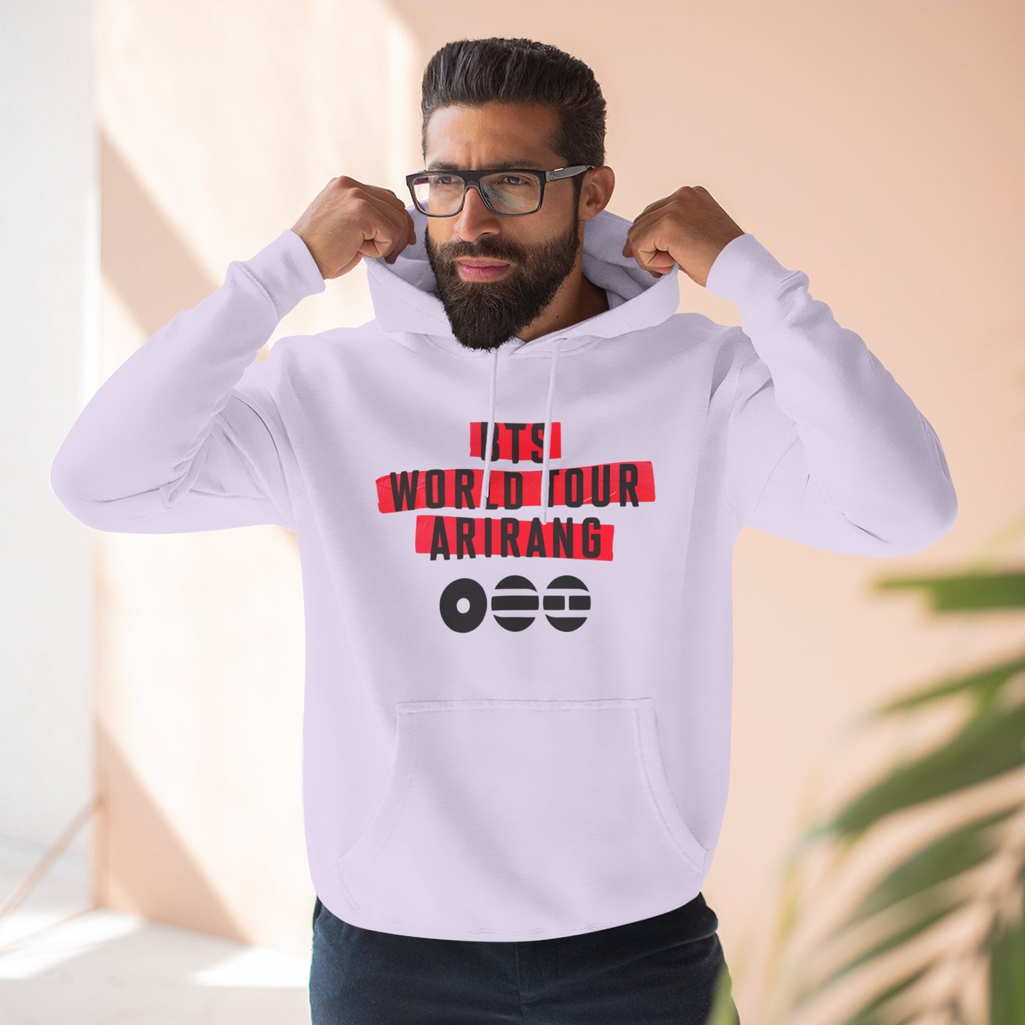 BTS World Tour Hoodie — 'Arirang' Fleece Pullover with Tour Dates