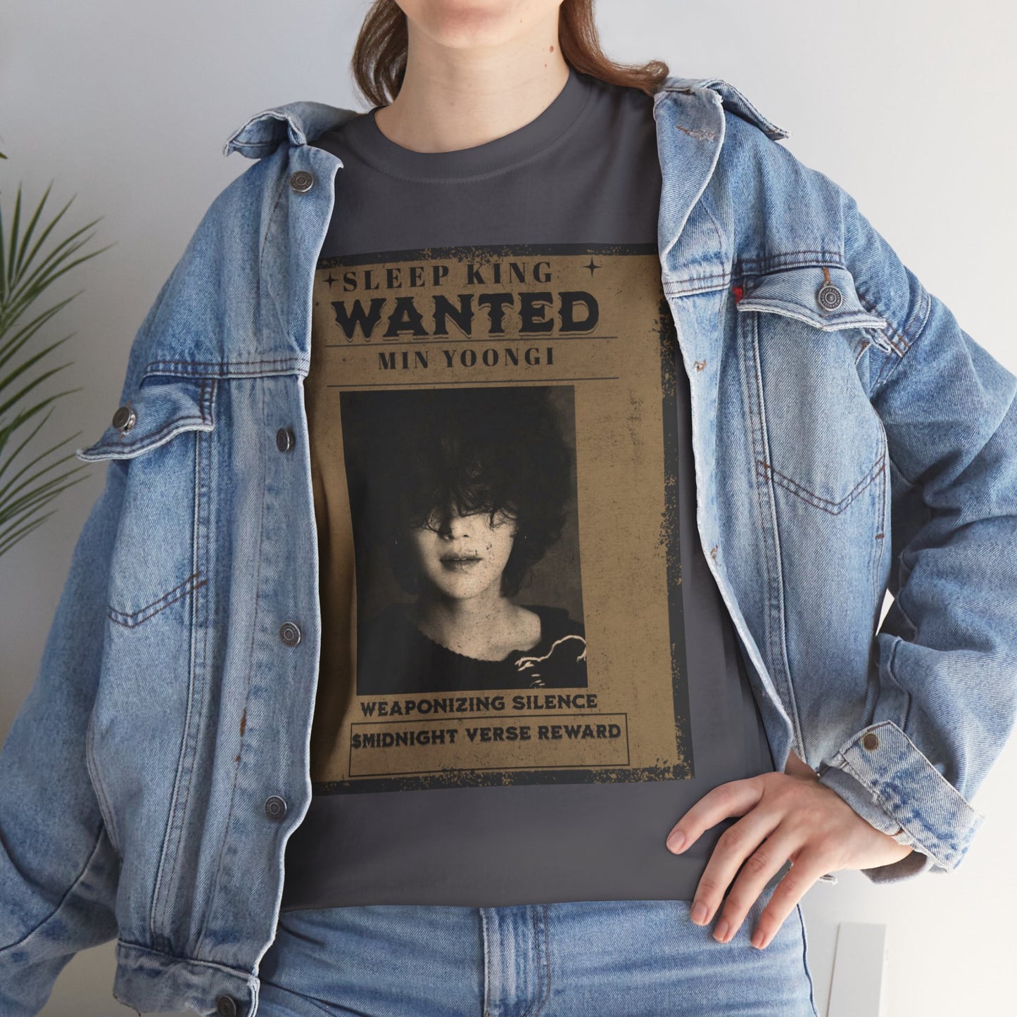 Suga Vintage “Sleeping Wanted” Retro Poster T-Shirt