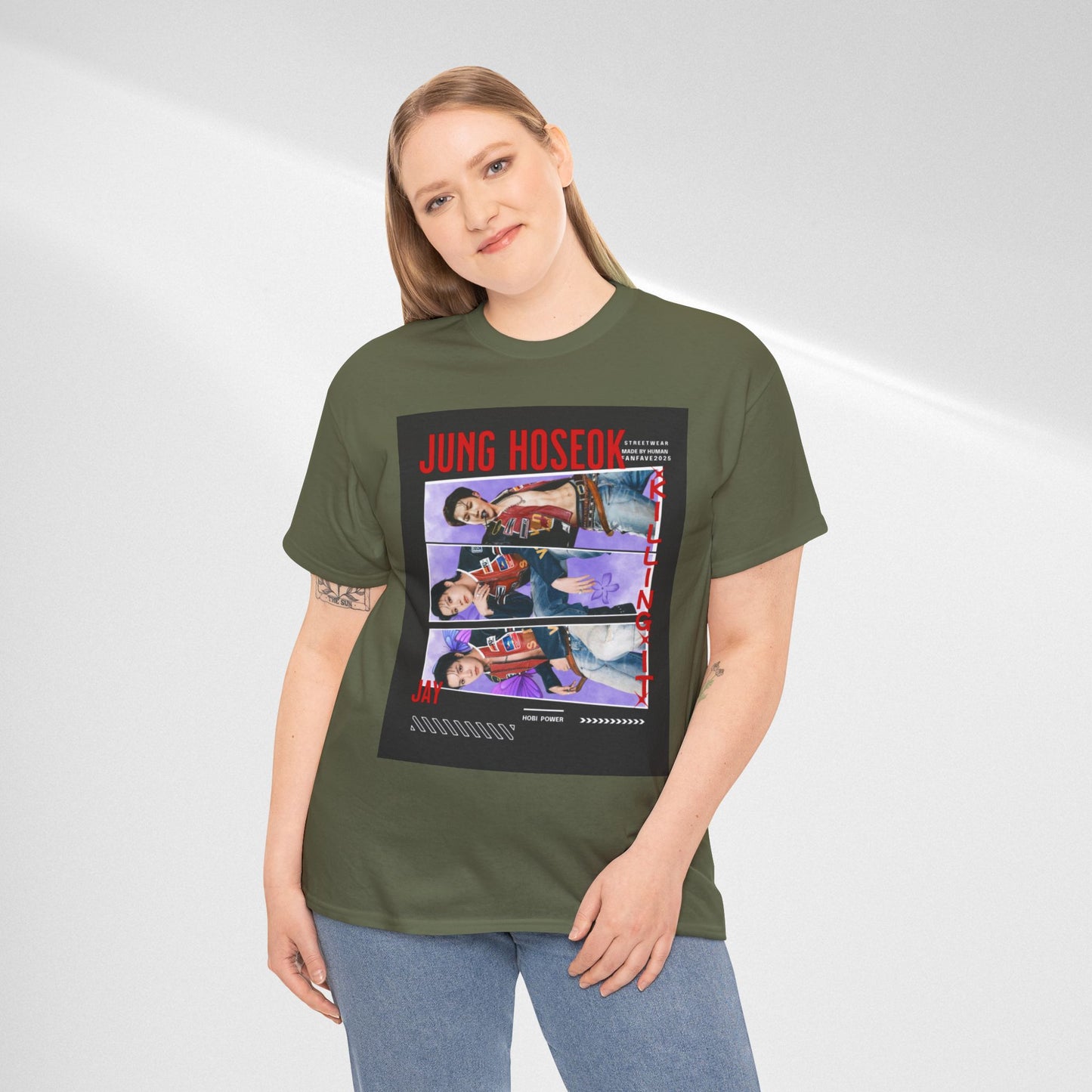 Jung Hoseok Photo Collage Tee — Retro K-Pop Fan Shirt