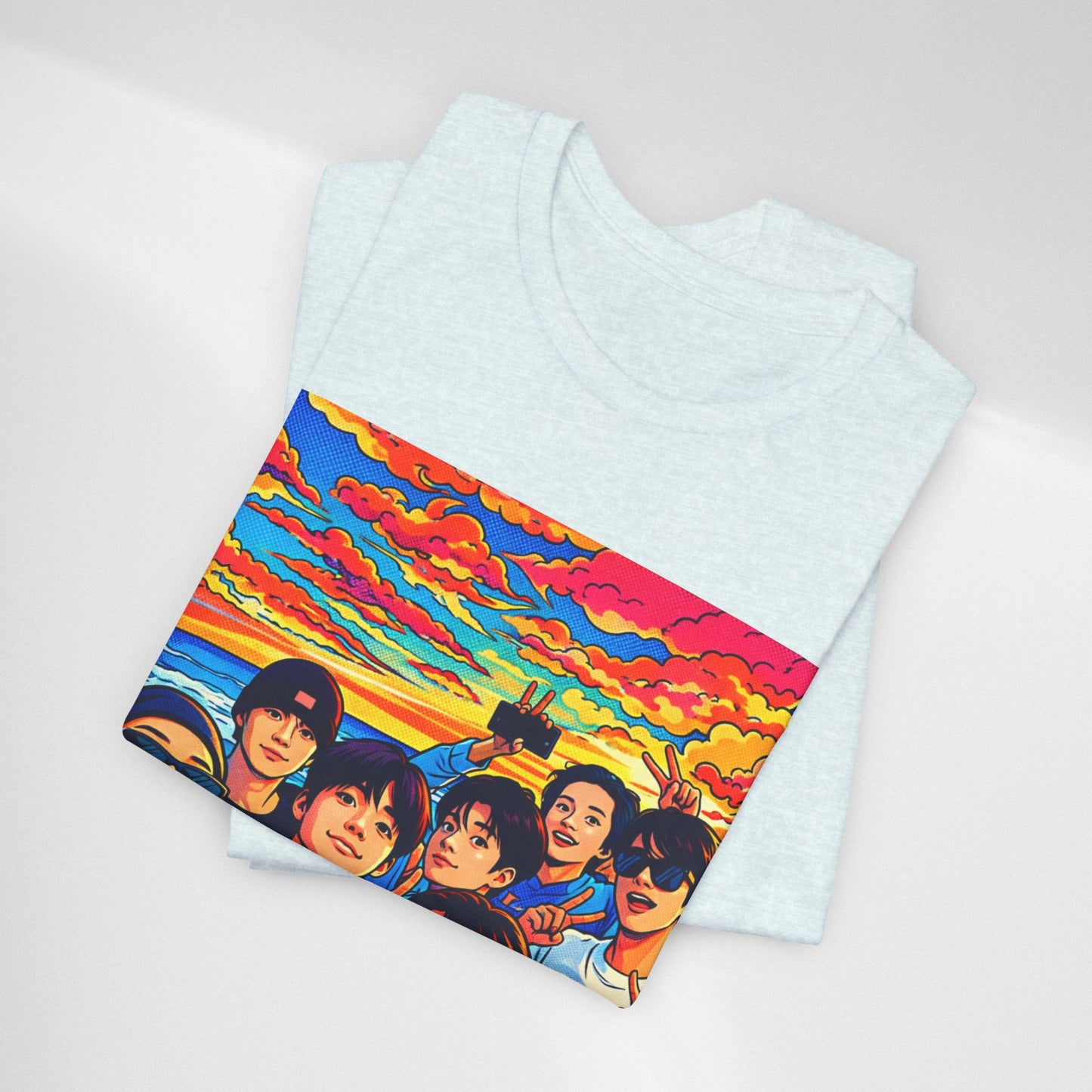 BTS Vibrant Sunset Group Portrait Tee