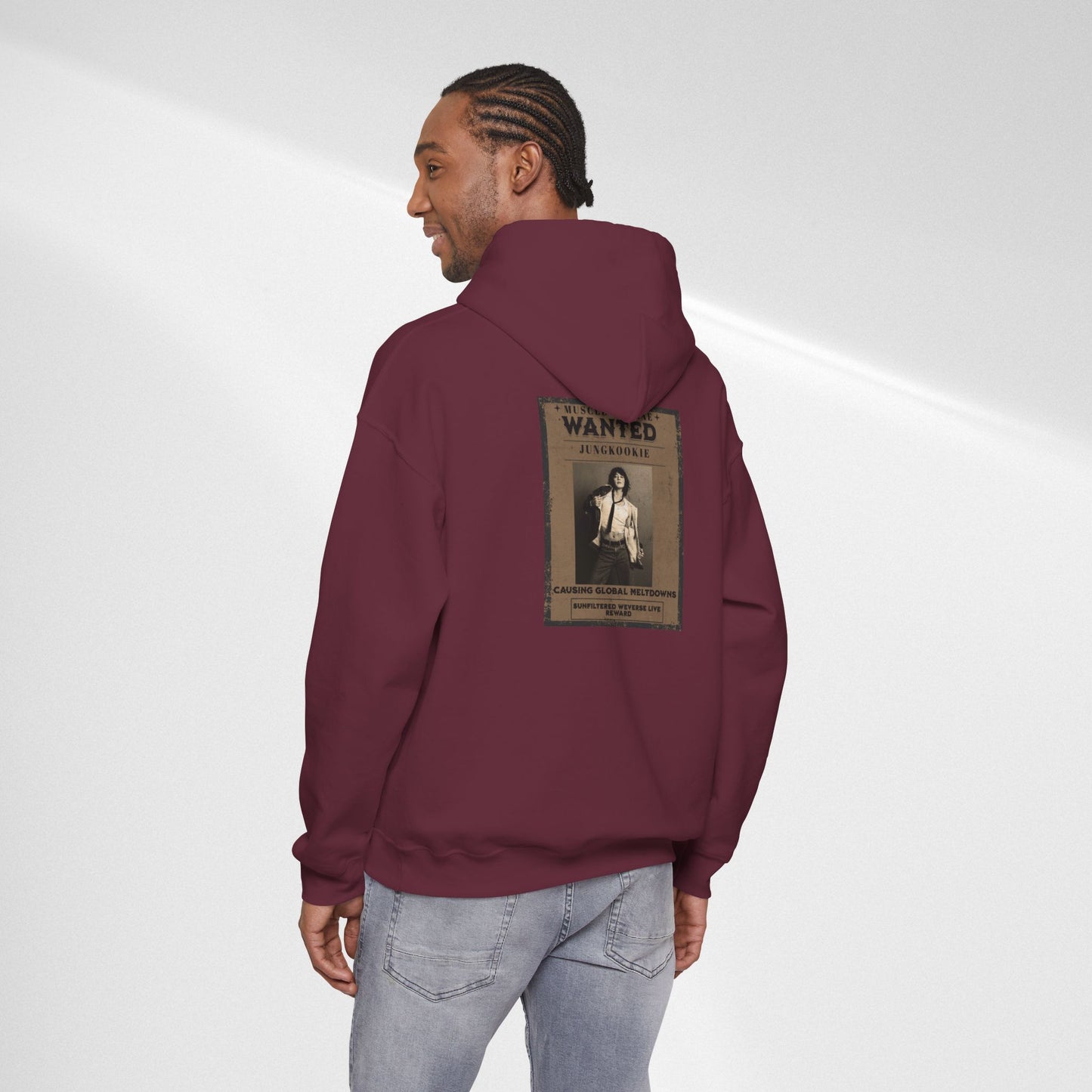 Hoodie — Vintage JK 'WANTED' Poster Graphic Pullover