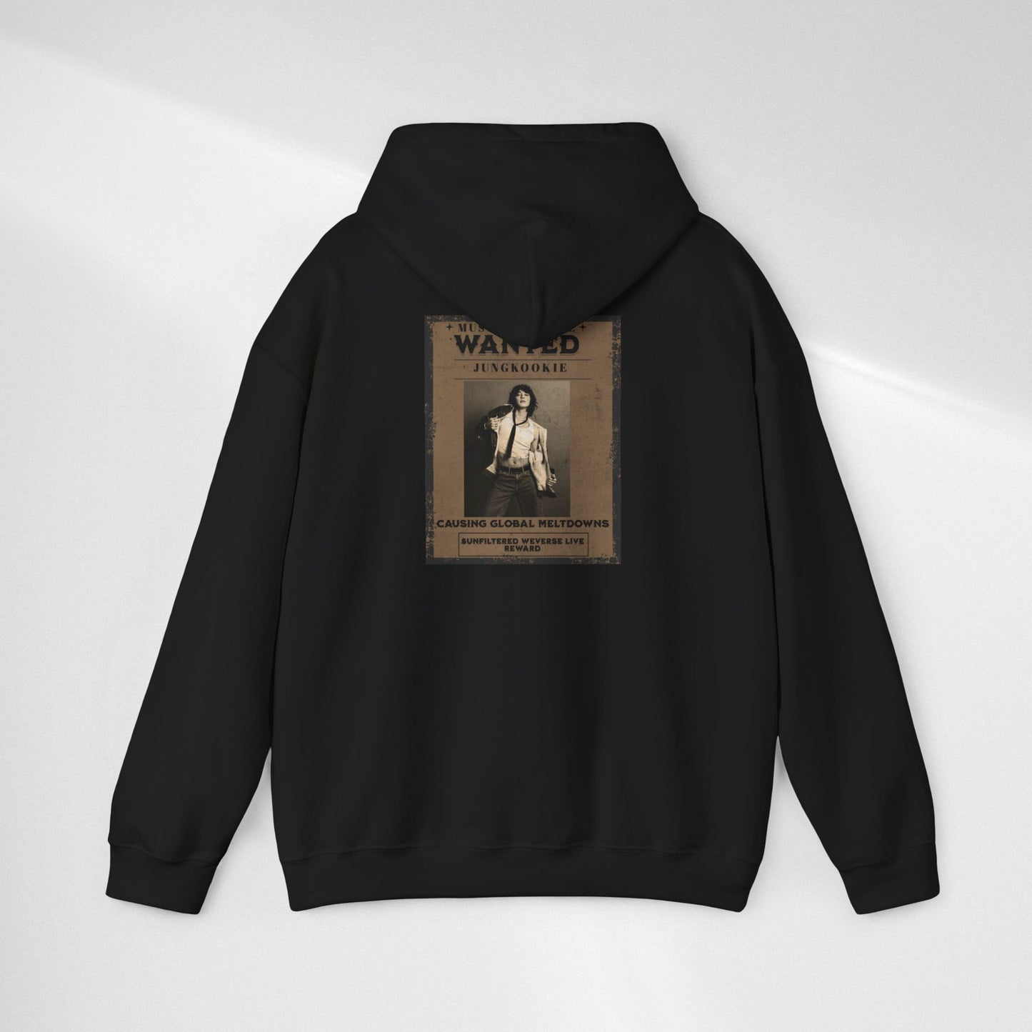 Hoodie — Vintage JK 'WANTED' Poster Graphic Pullover