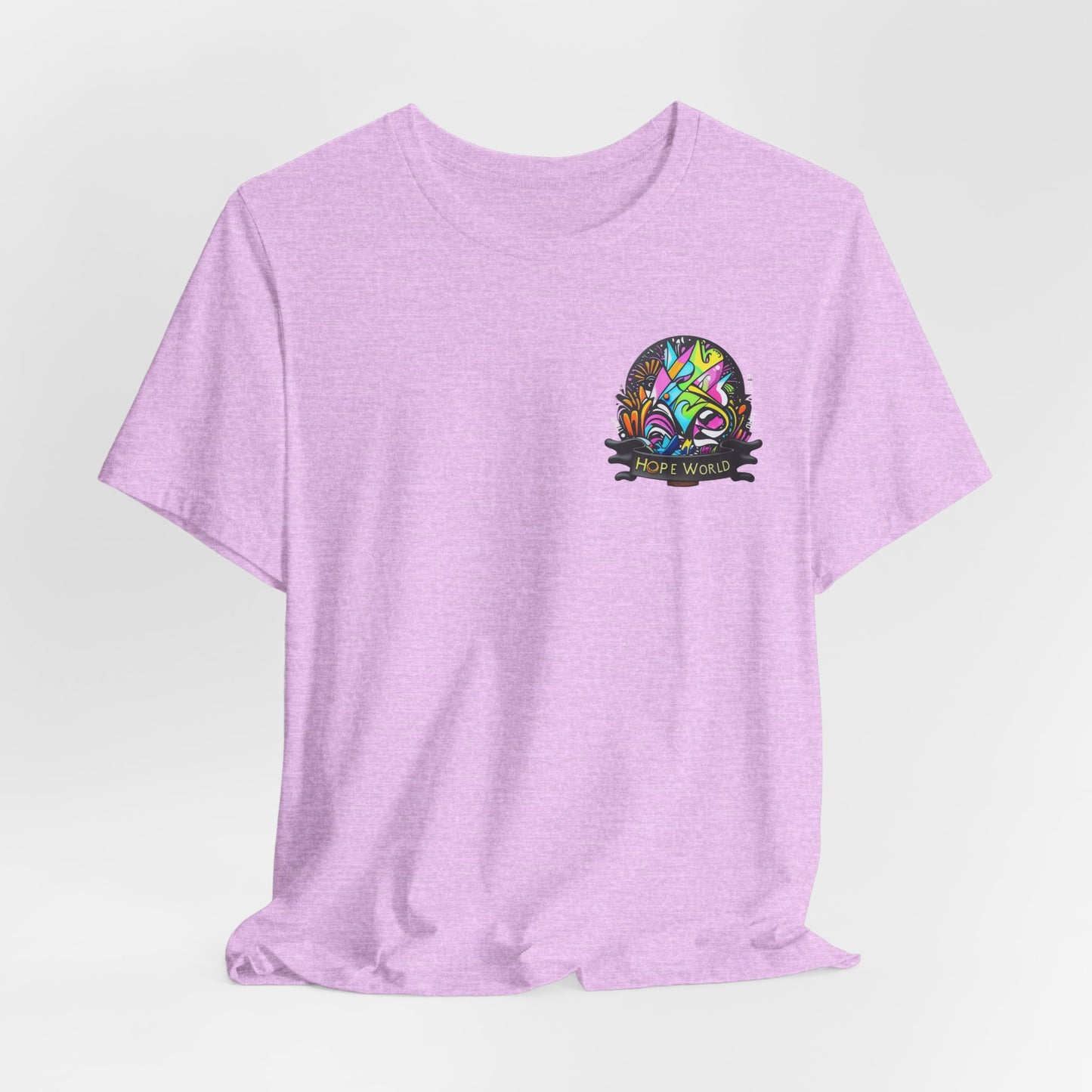 Hope World Graphic Tee — Colorful Graffiti BTS-Inspired Shirt